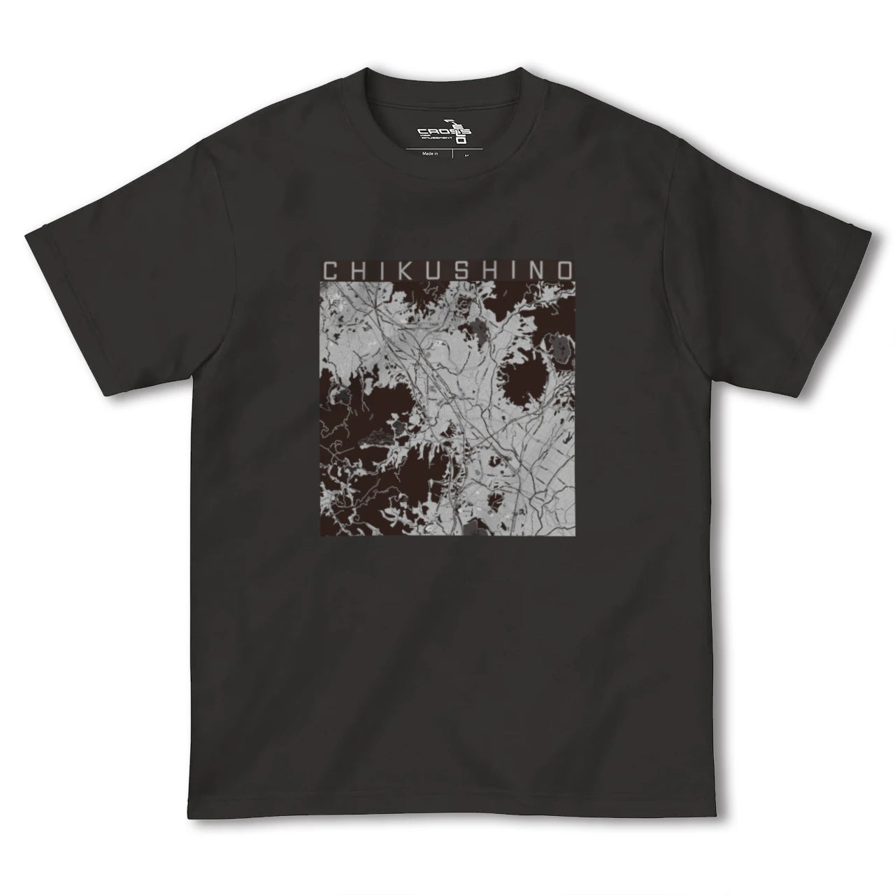 【筑紫野(福岡県)】地図柄ヘビーウェイトTシャツ