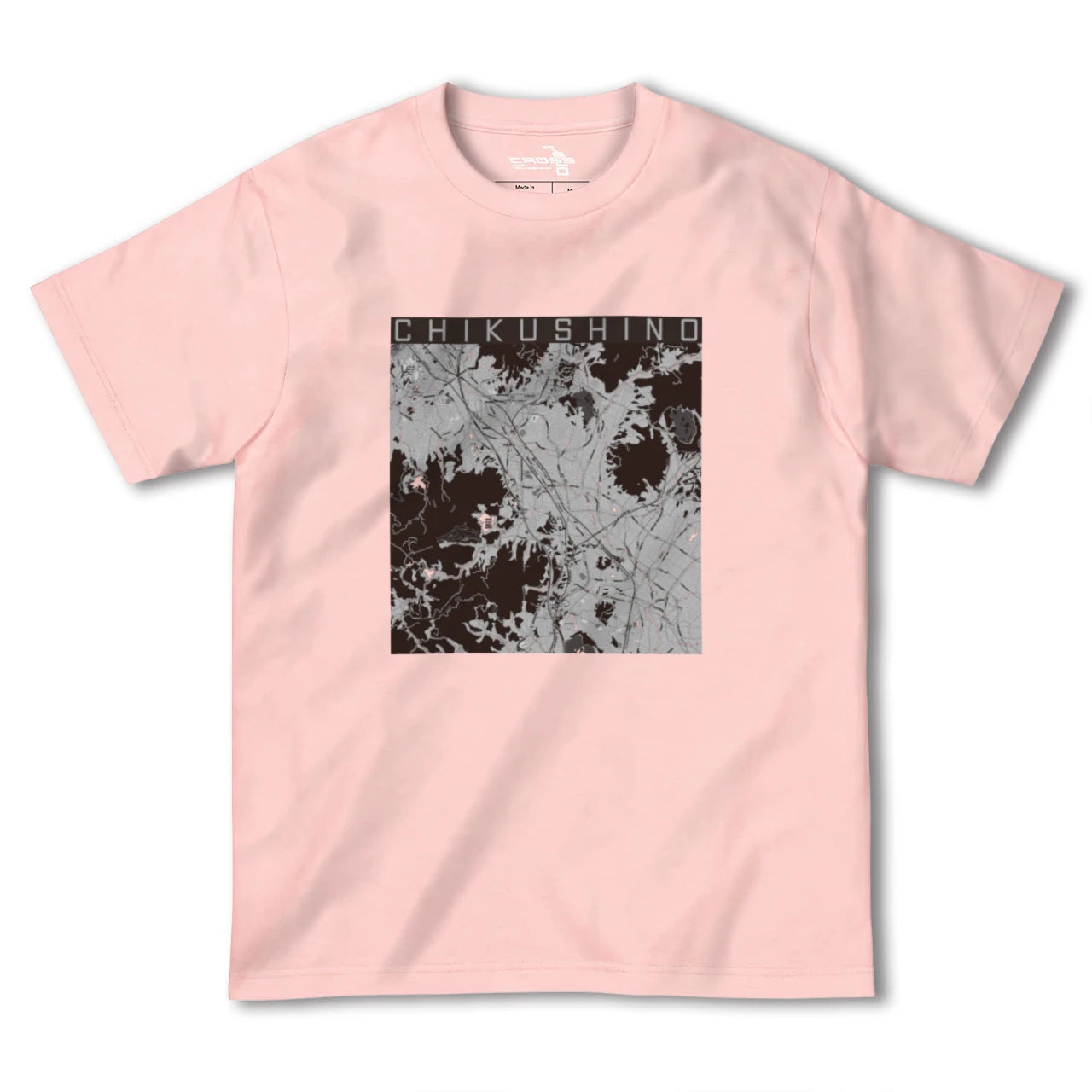 【筑紫野(福岡県)】地図柄ヘビーウェイトTシャツ