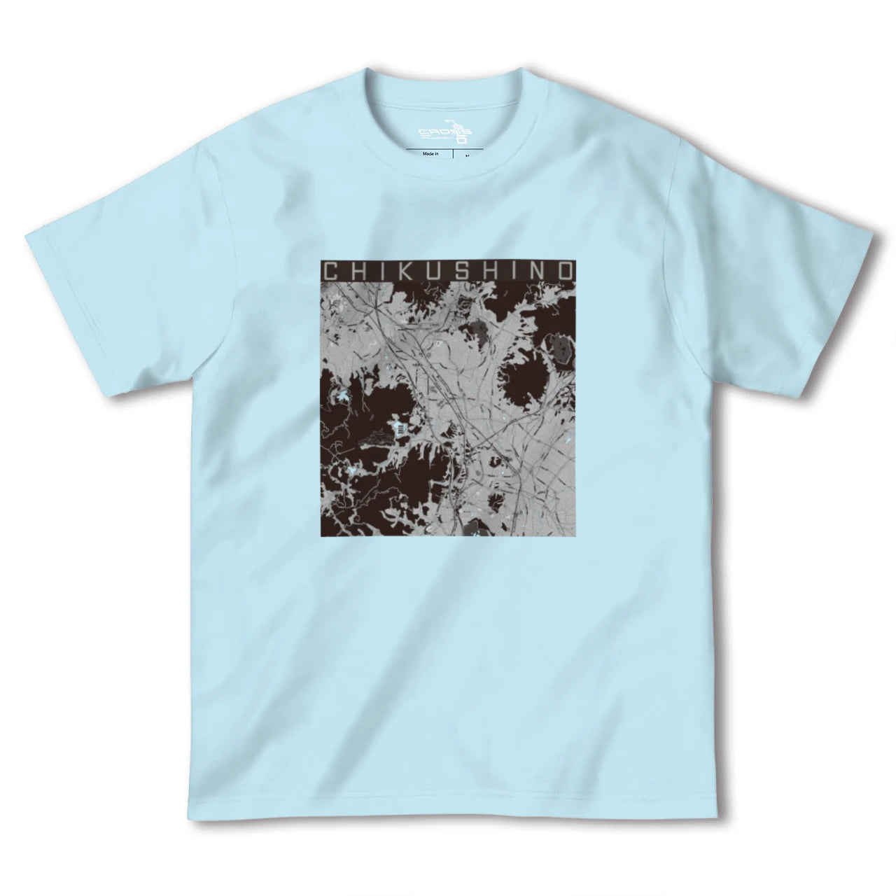 【筑紫野(福岡県)】地図柄ヘビーウェイトTシャツ