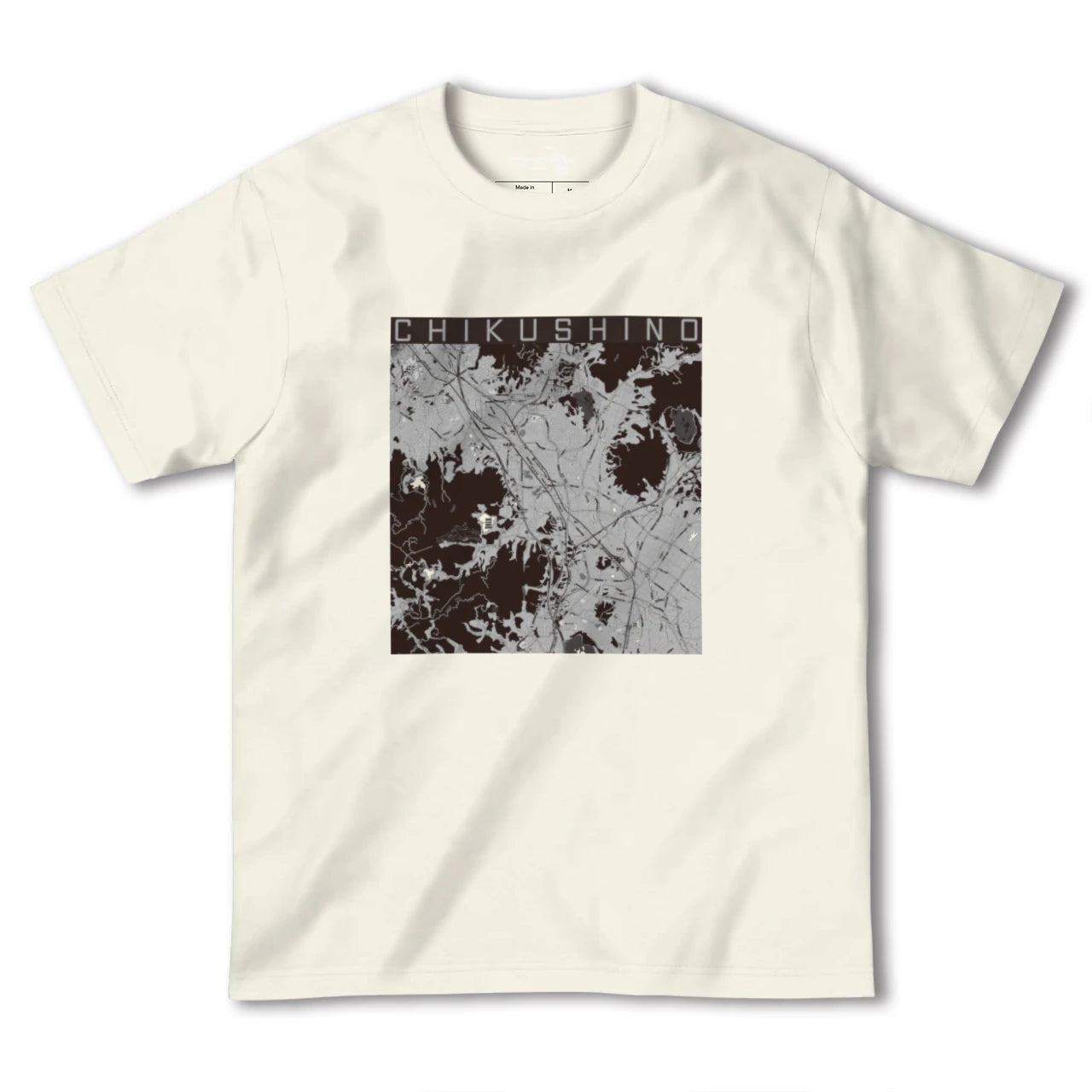 【筑紫野(福岡県)】地図柄ヘビーウェイトTシャツ