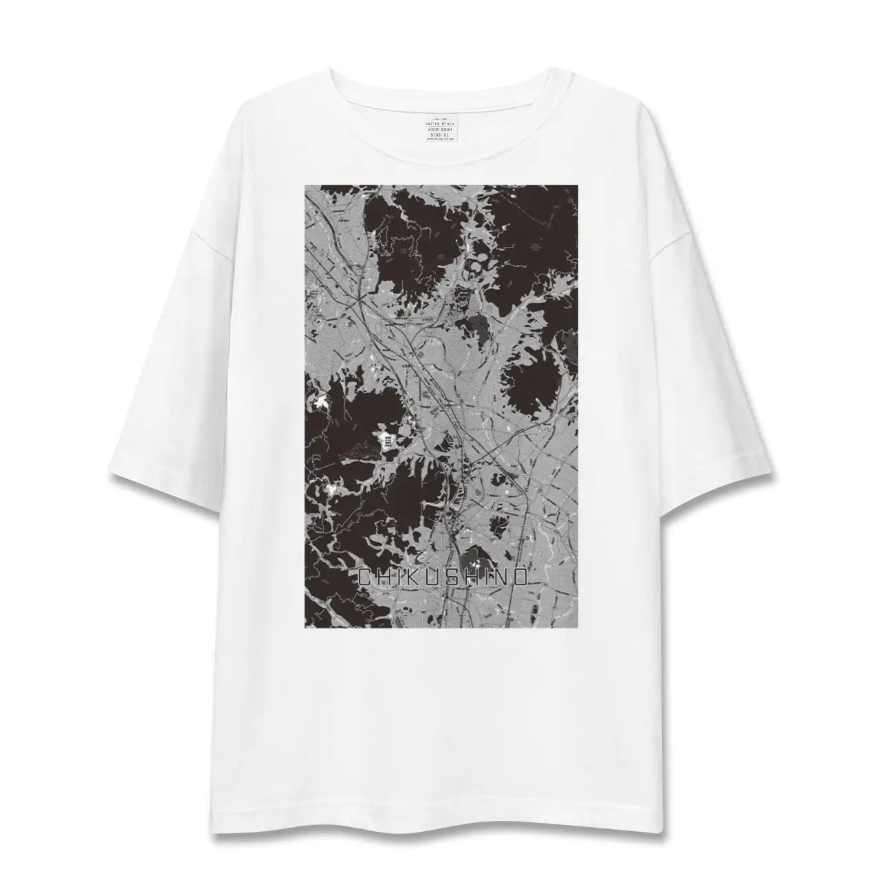 【筑紫野(福岡県)】地図柄ビッグシルエットTシャツ