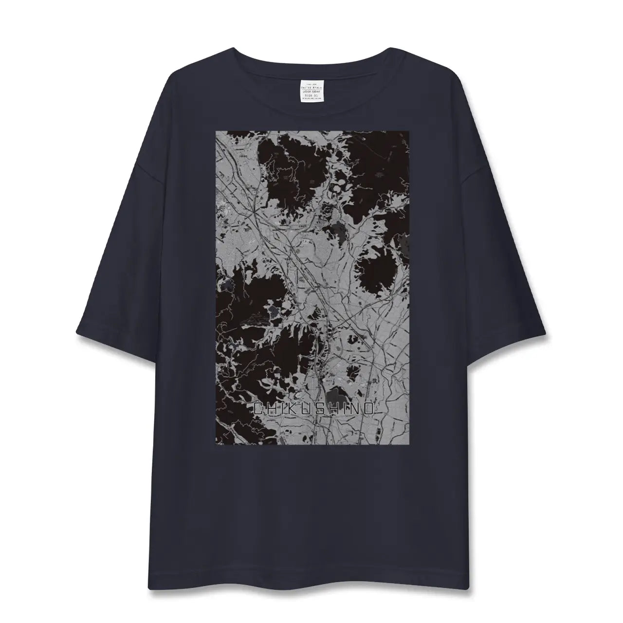 【筑紫野(福岡県)】地図柄ビッグシルエットTシャツ