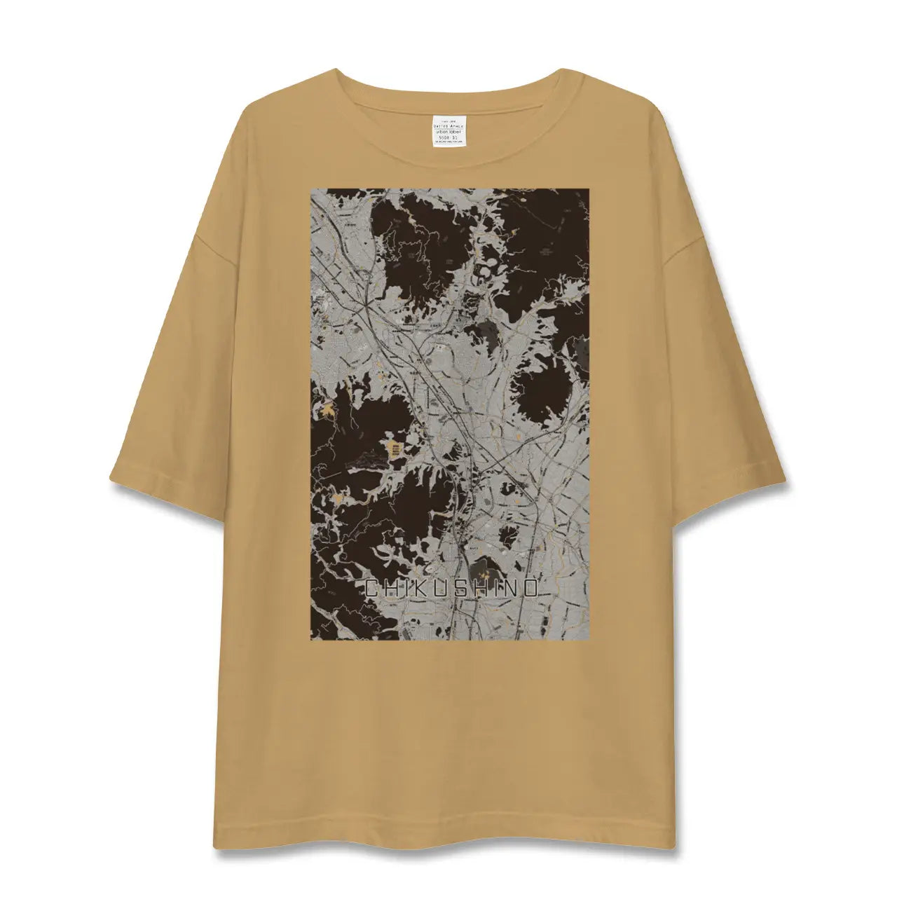 【筑紫野(福岡県)】地図柄ビッグシルエットTシャツ
