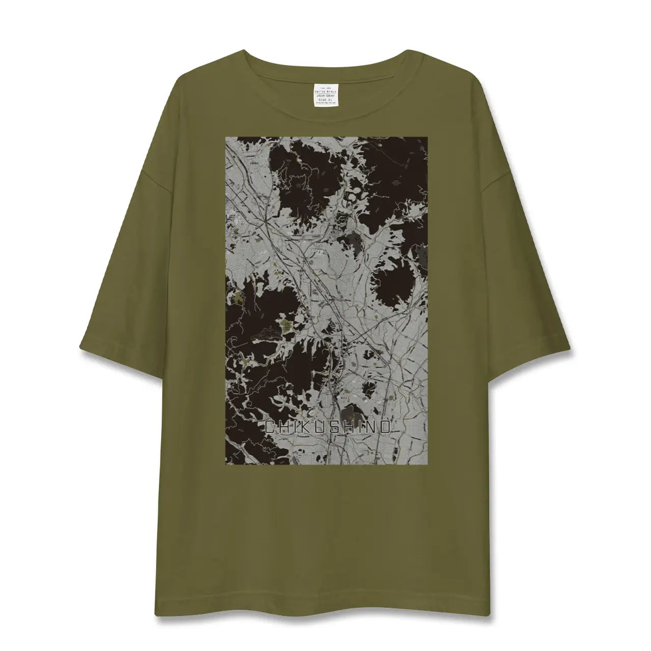 【筑紫野(福岡県)】地図柄ビッグシルエットTシャツ