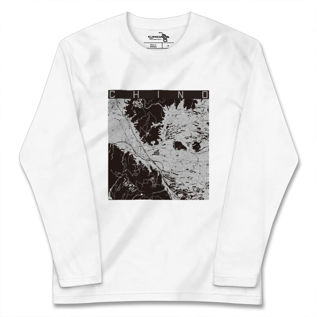 【茅野(長野県)】地図柄ロングスリーブTシャツ