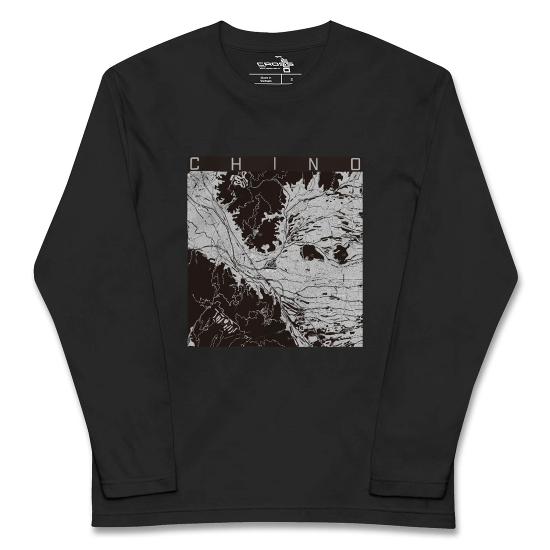 【茅野(長野県)】地図柄ロングスリーブTシャツ