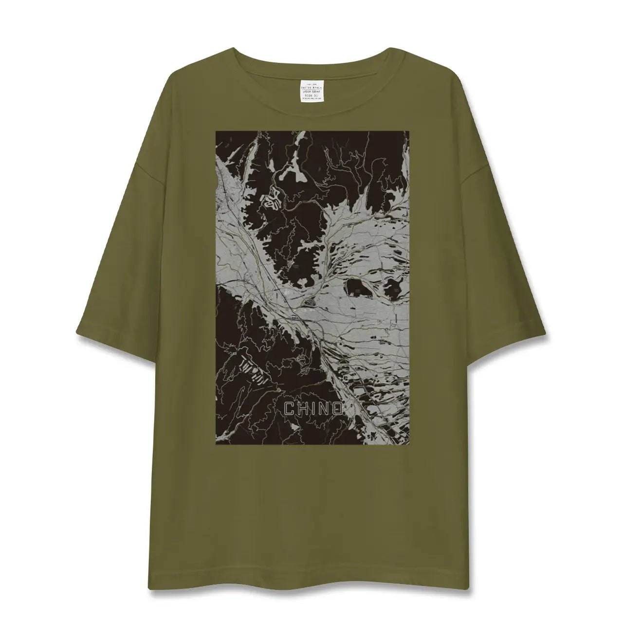 【茅野(長野県)】地図柄ビッグシルエットTシャツ