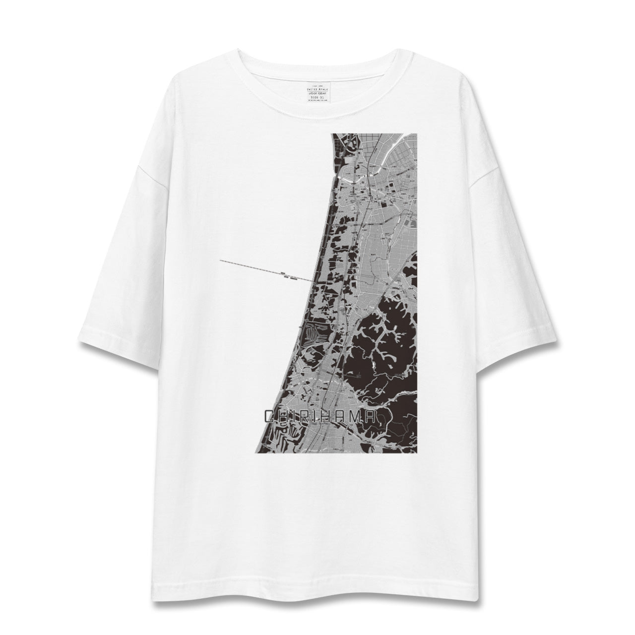 【千里浜(石川県)】地図柄ビッグシルエットTシャツ