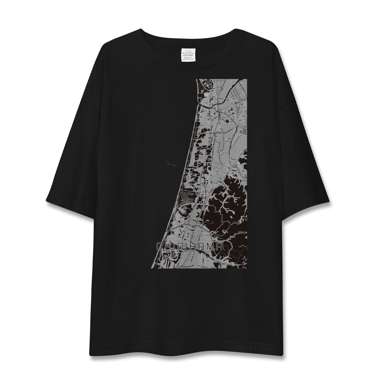 【千里浜(石川県)】地図柄ビッグシルエットTシャツ