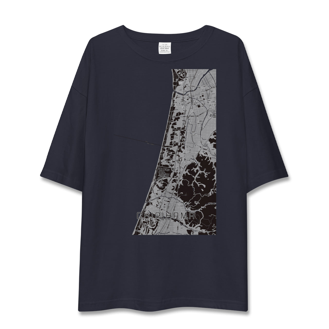 【千里浜(石川県)】地図柄ビッグシルエットTシャツ
