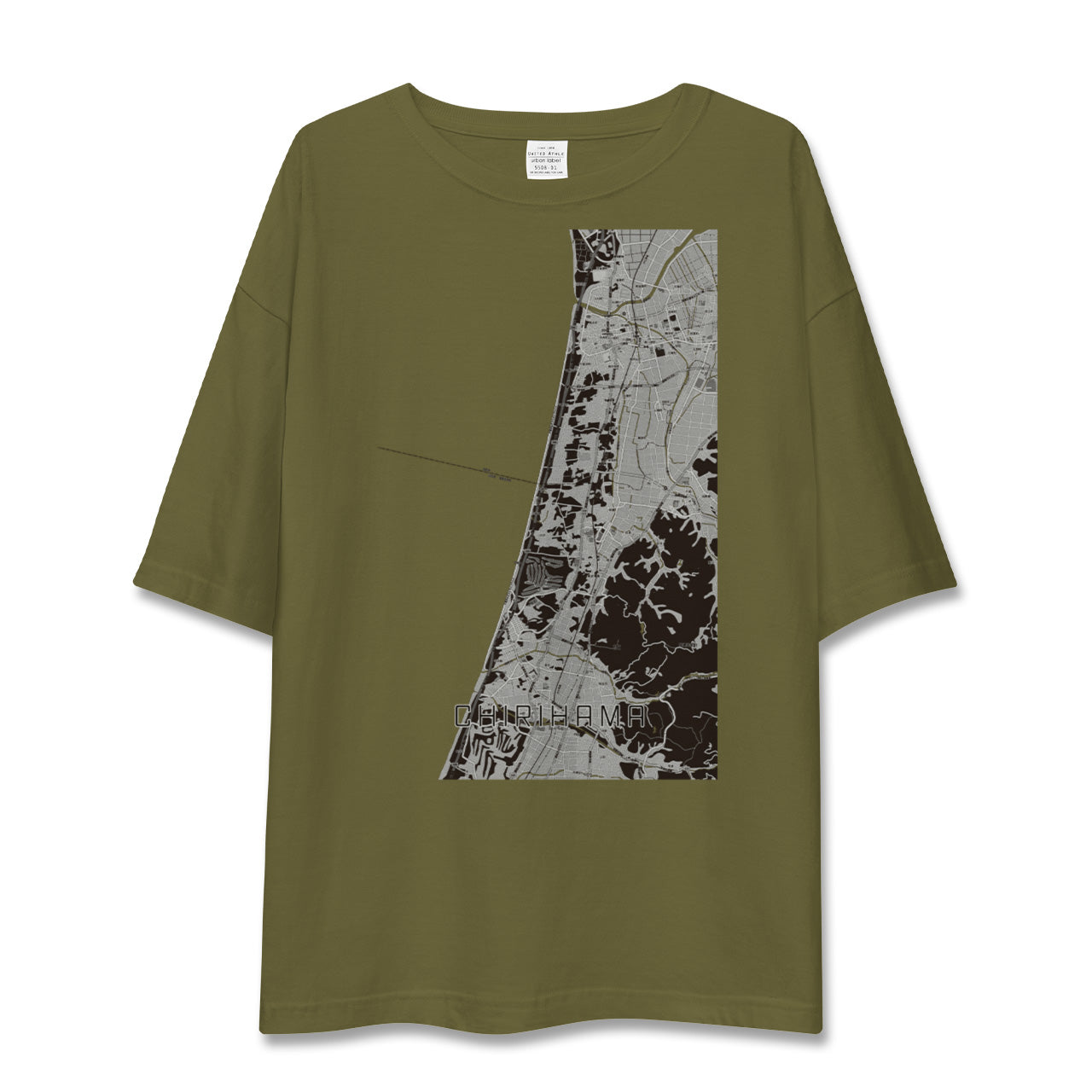 【千里浜(石川県)】地図柄ビッグシルエットTシャツ