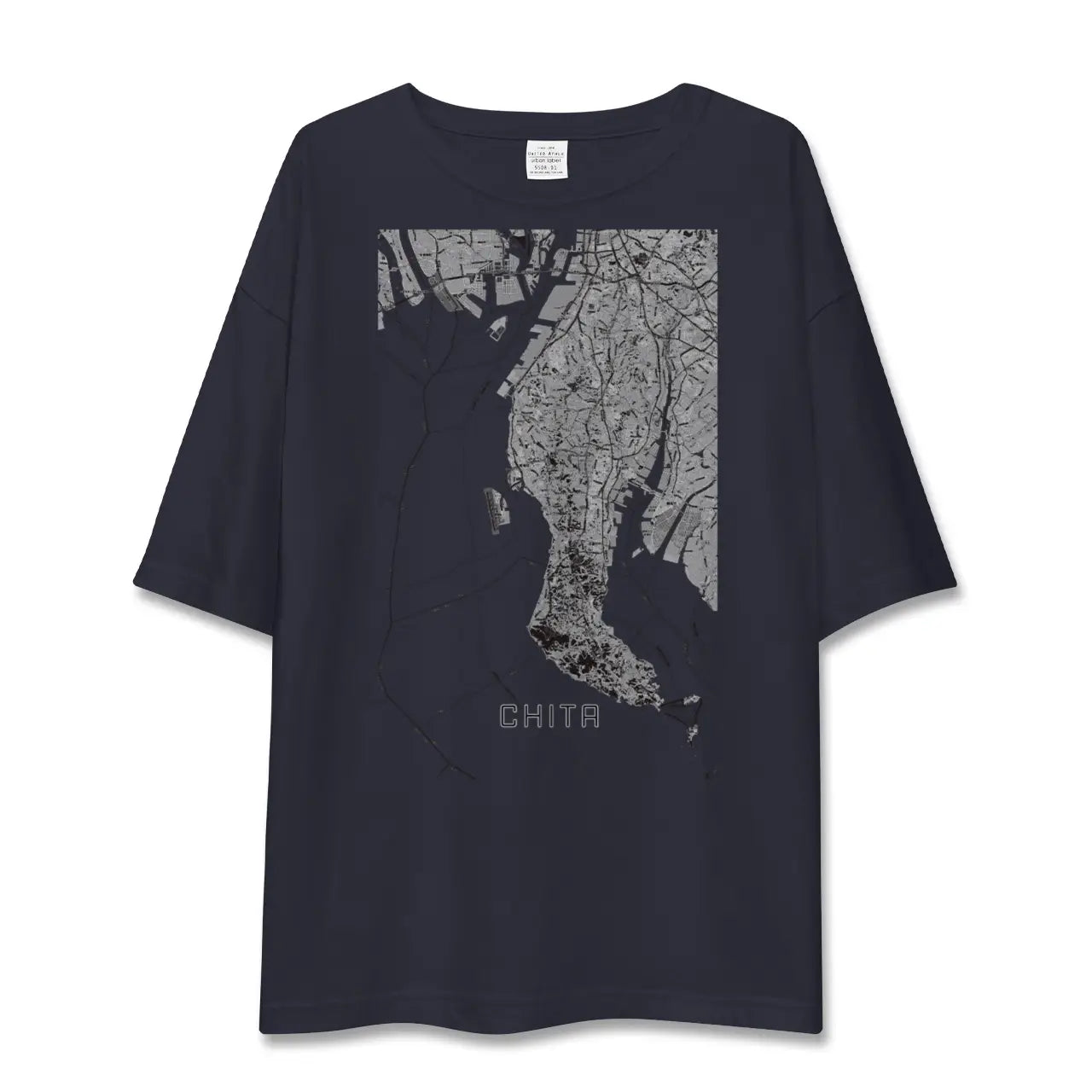 【知多2(愛知県)】地図柄ビッグシルエットTシャツ