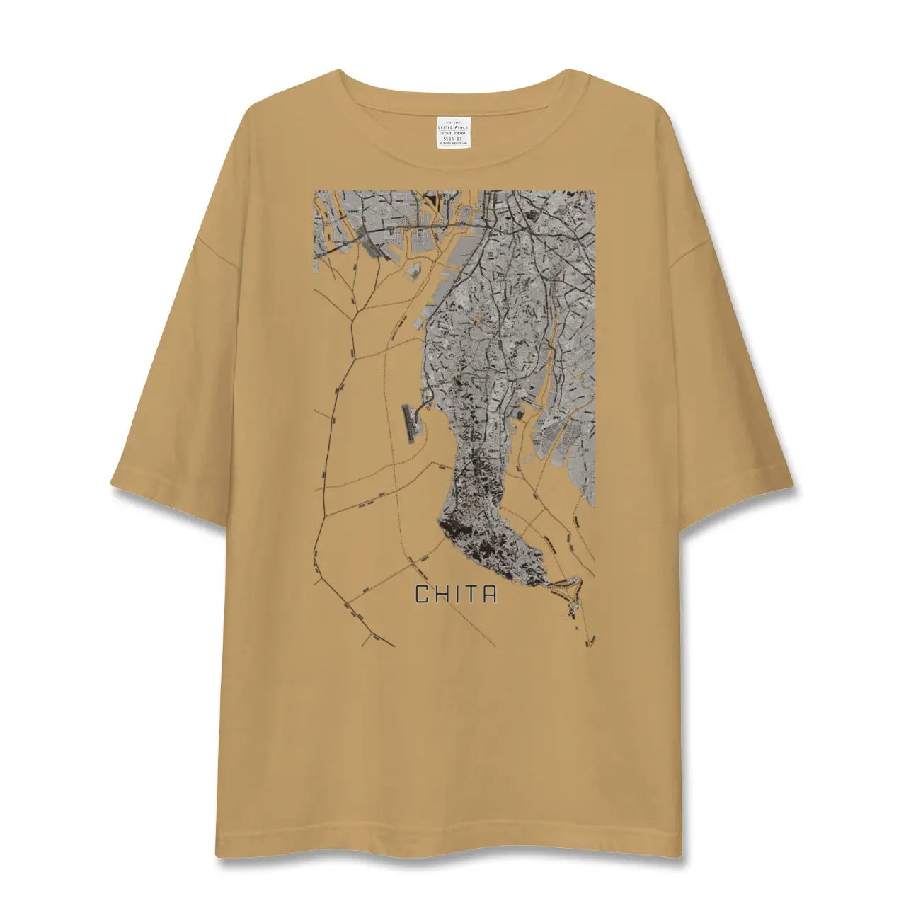 【知多2(愛知県)】地図柄ビッグシルエットTシャツ