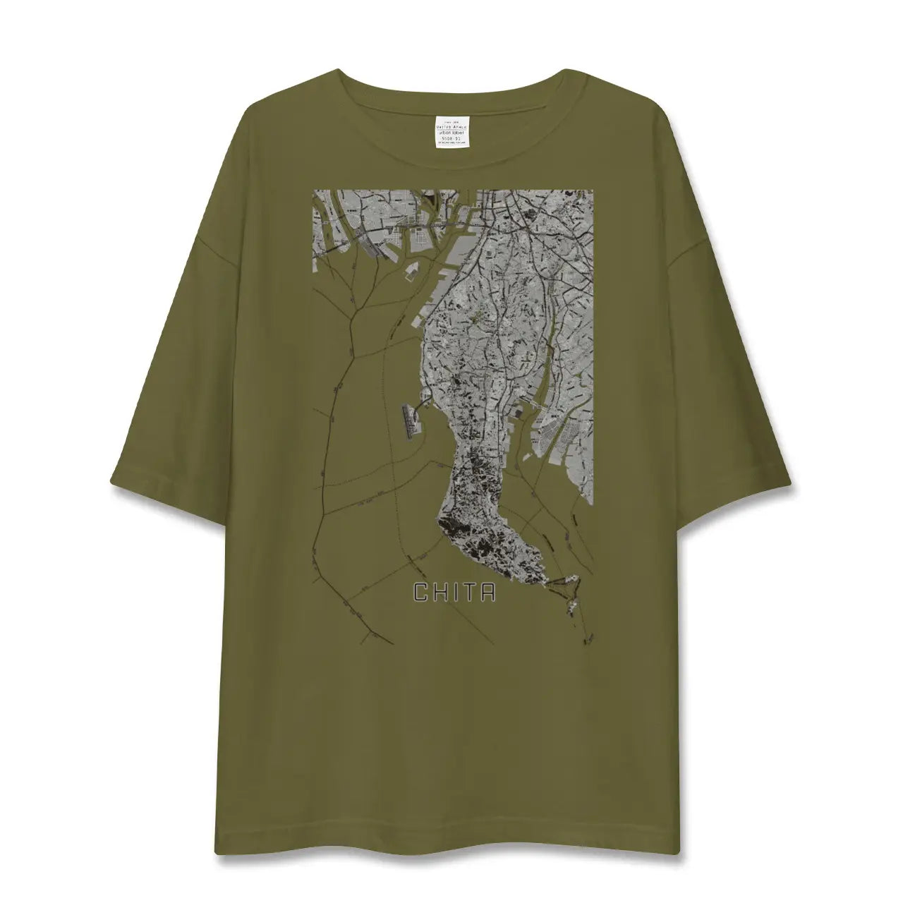 【知多2(愛知県)】地図柄ビッグシルエットTシャツ