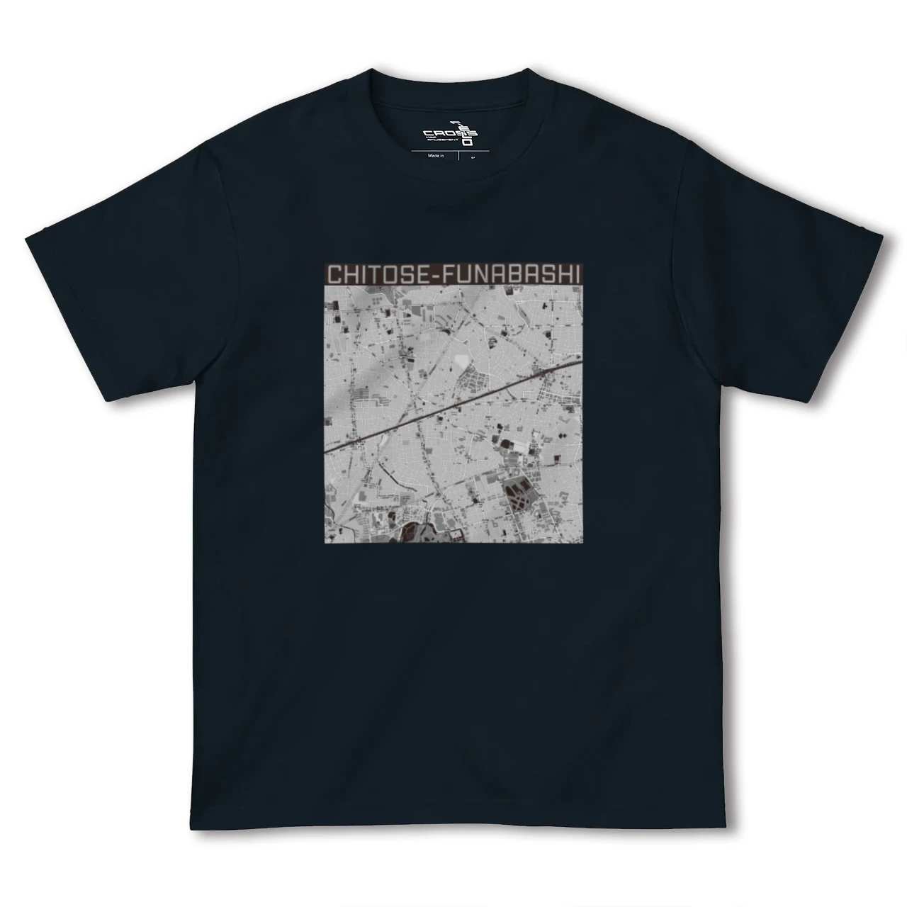 【千歳船橋(東京都)】地図柄ヘビーウェイトTシャツ