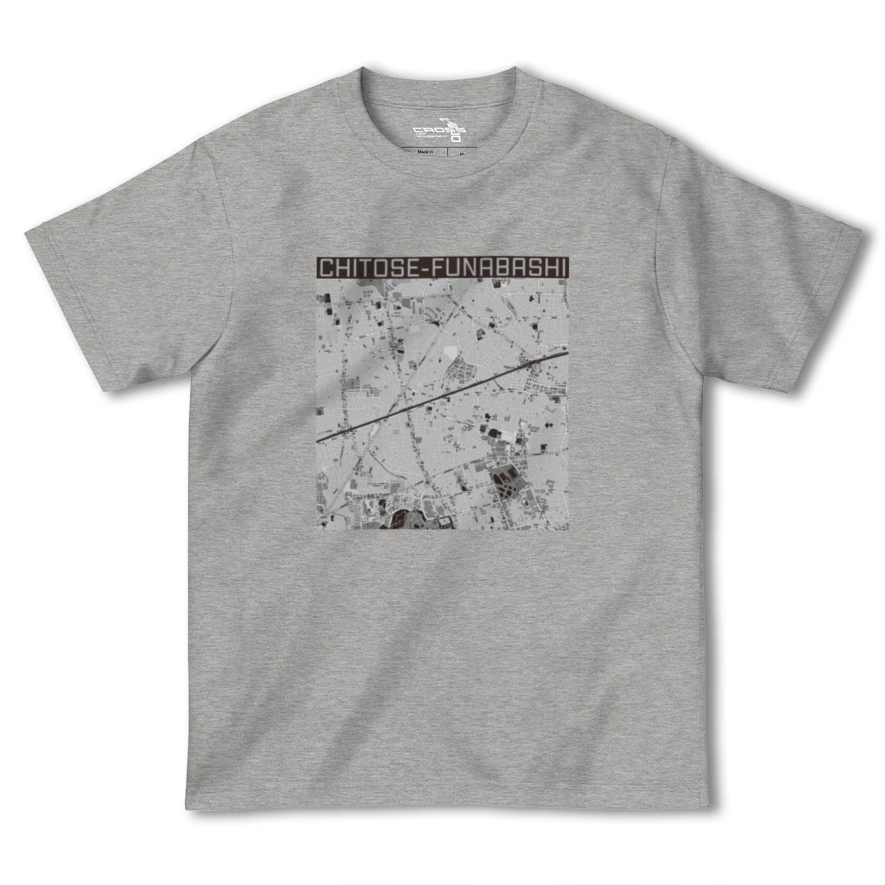 【千歳船橋(東京都)】地図柄ヘビーウェイトTシャツ
