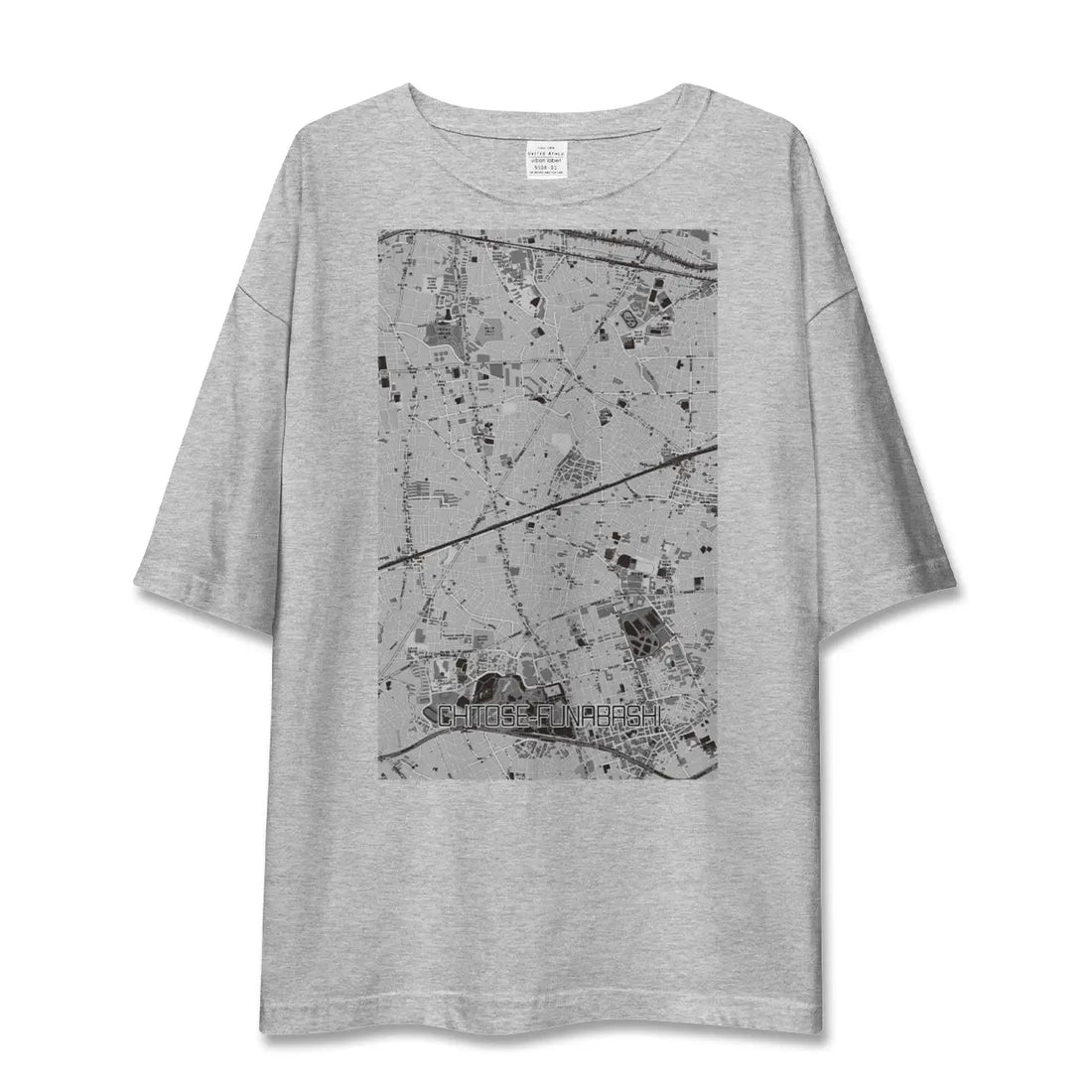 【千歳船橋(東京都)】地図柄ビッグシルエットTシャツ