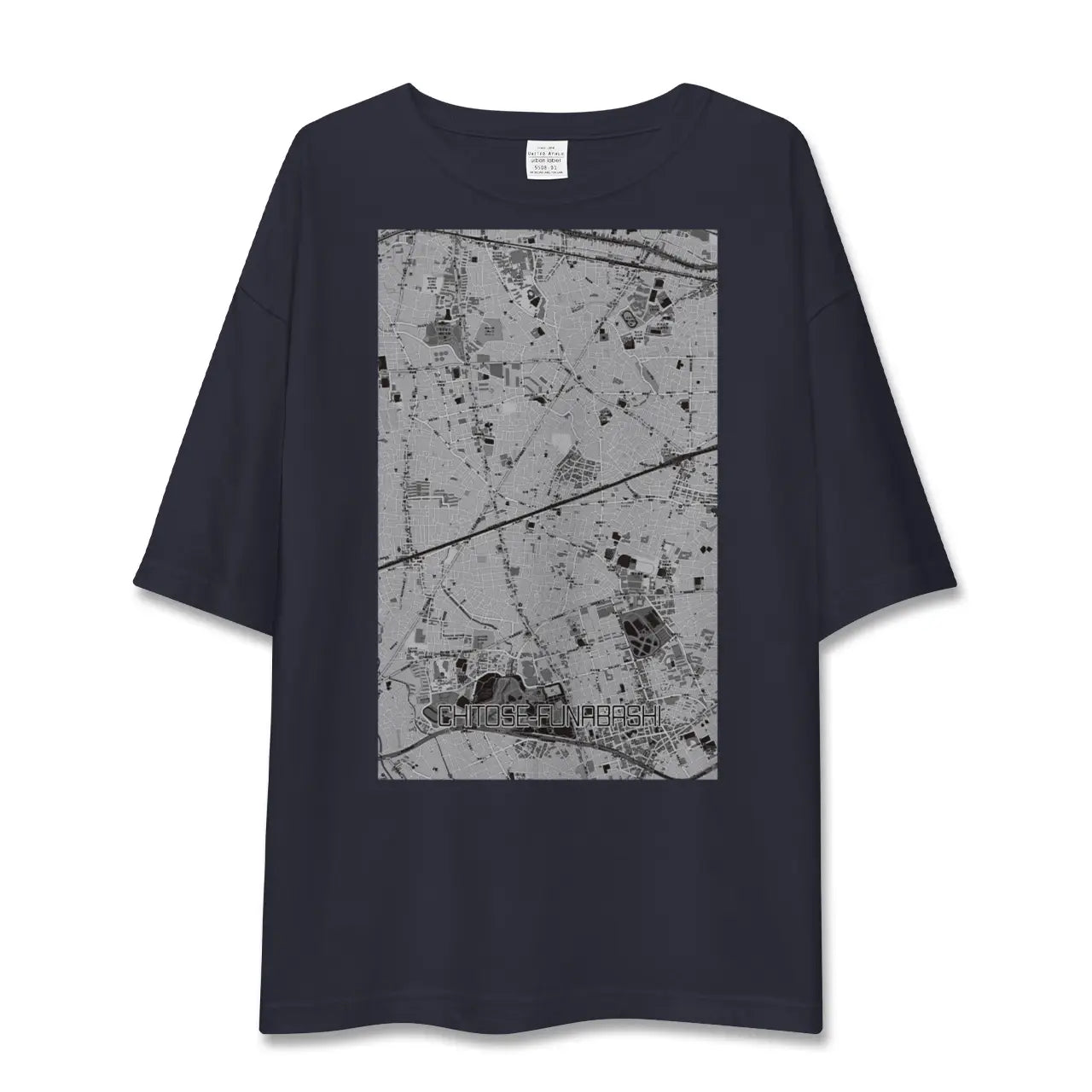 【千歳船橋(東京都)】地図柄ビッグシルエットTシャツ