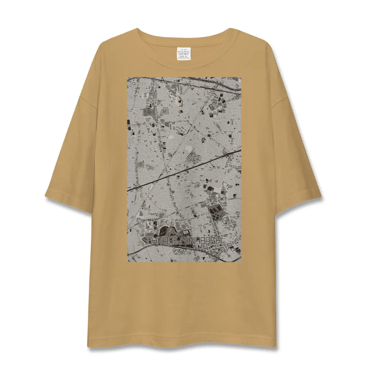 【千歳船橋(東京都)】地図柄ビッグシルエットTシャツ