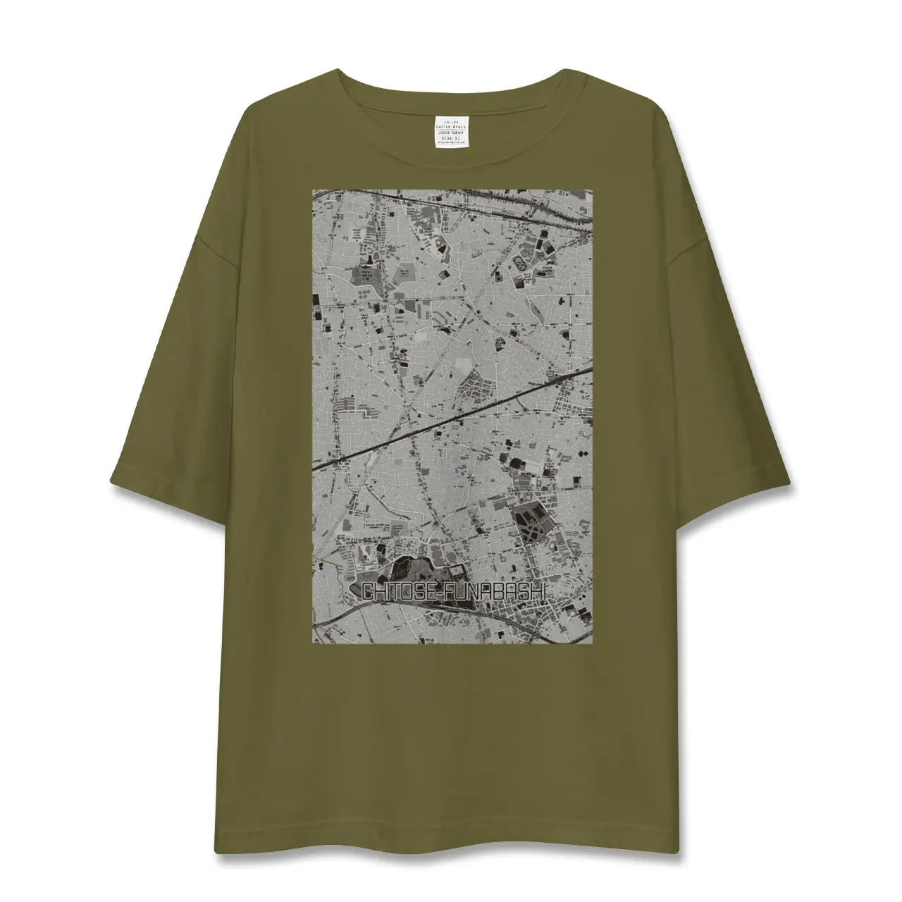 【千歳船橋(東京都)】地図柄ビッグシルエットTシャツ