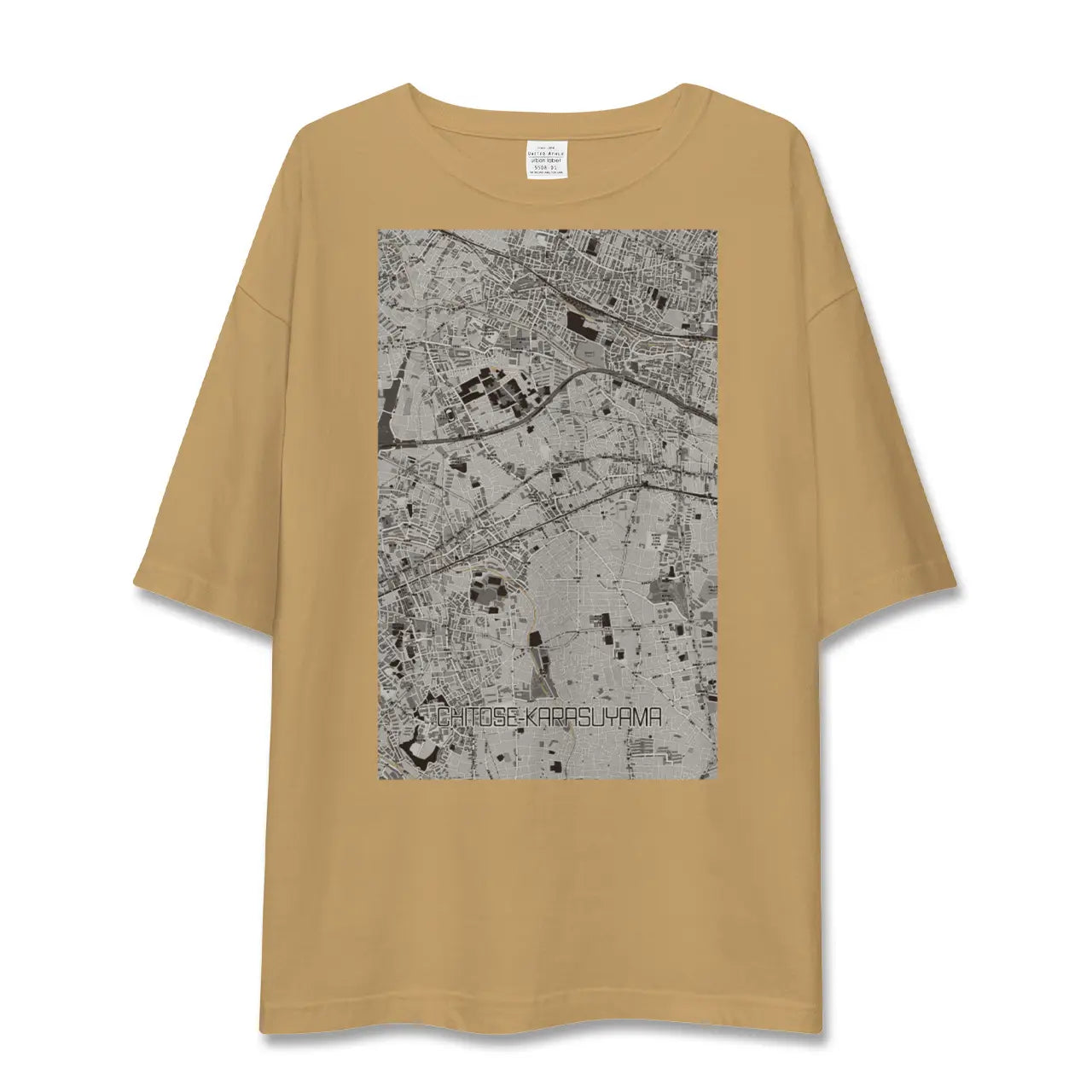 【千歳烏山(東京都)】地図柄ビッグシルエットTシャツ