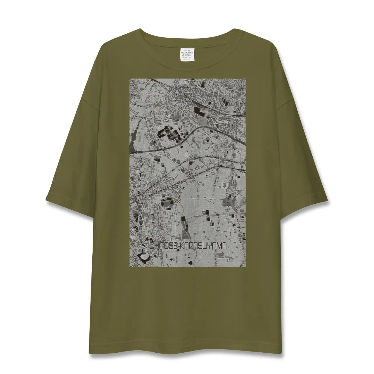 【千歳烏山(東京都)】地図柄ビッグシルエットTシャツ