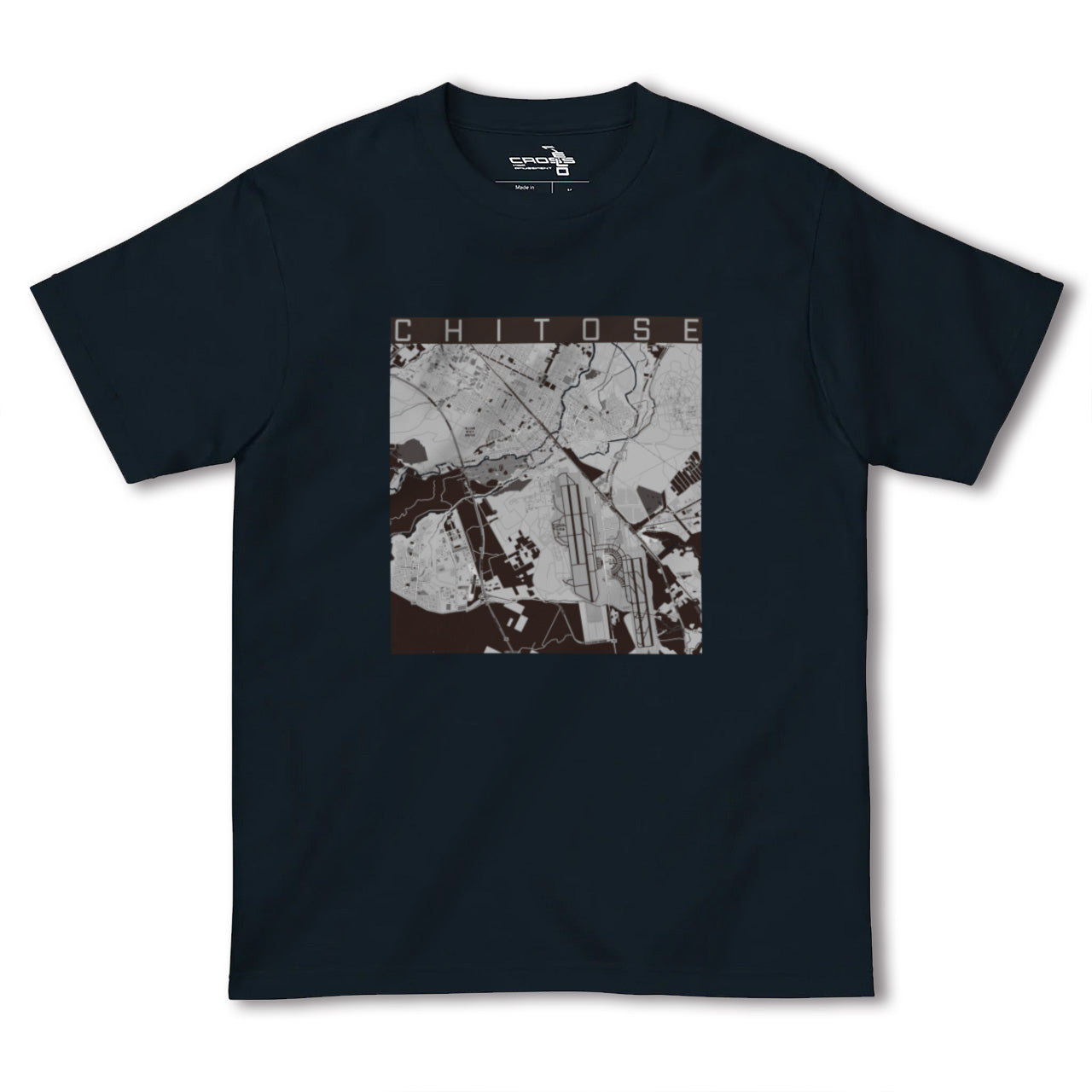 【千歳(北海道)】地図柄ヘビーウェイトTシャツ