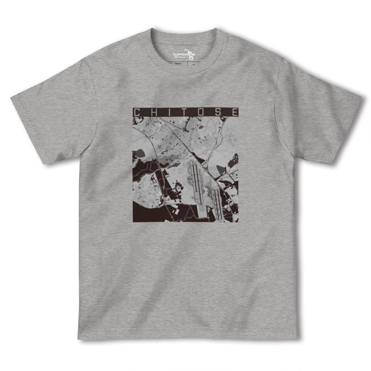 【千歳(北海道)】地図柄ヘビーウェイトTシャツ