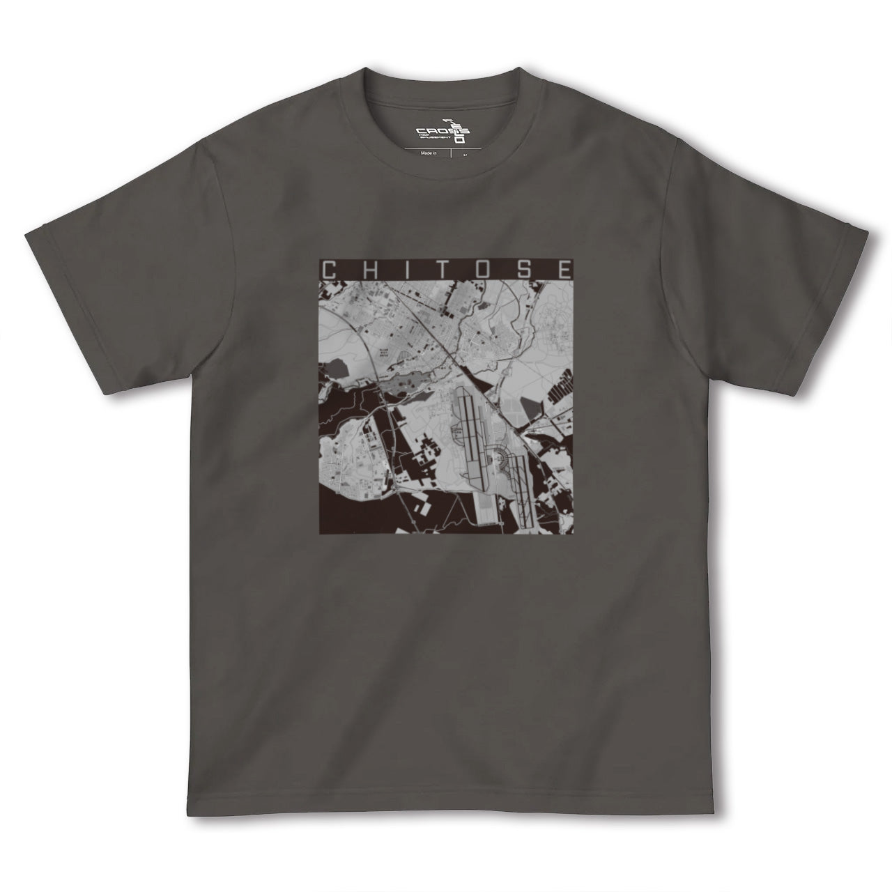 【千歳(北海道)】地図柄ヘビーウェイトTシャツ