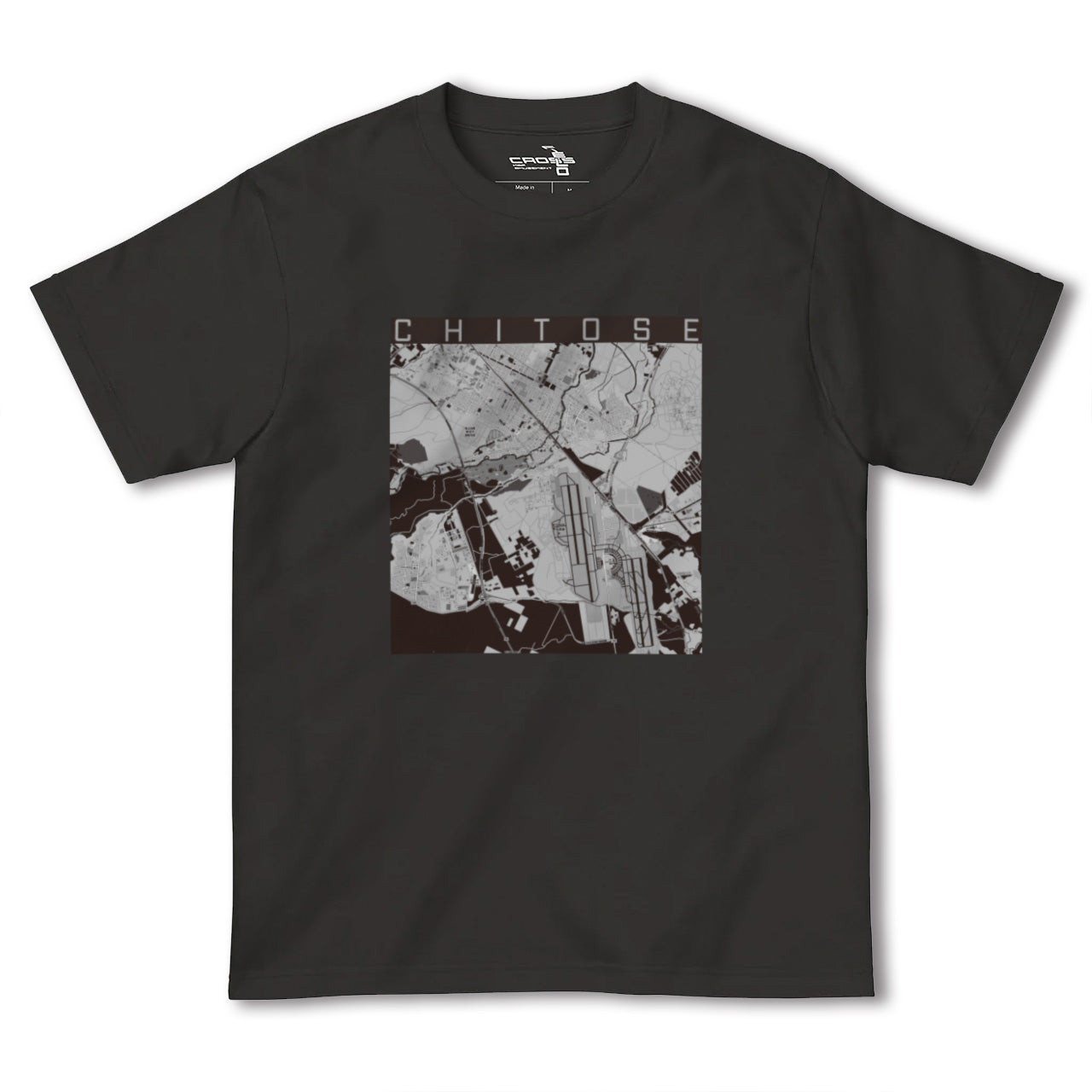 【千歳(北海道)】地図柄ヘビーウェイトTシャツ