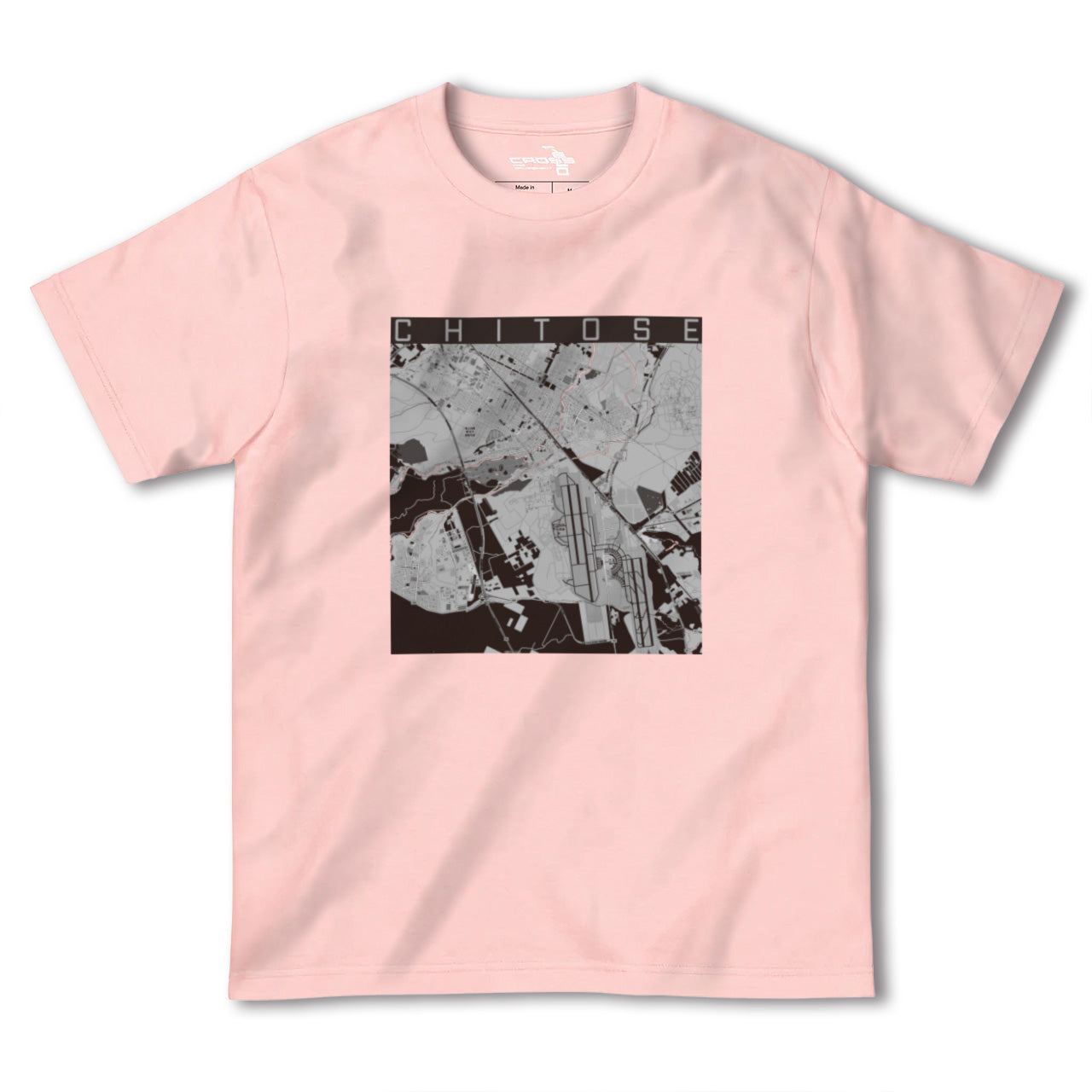 【千歳(北海道)】地図柄ヘビーウェイトTシャツ
