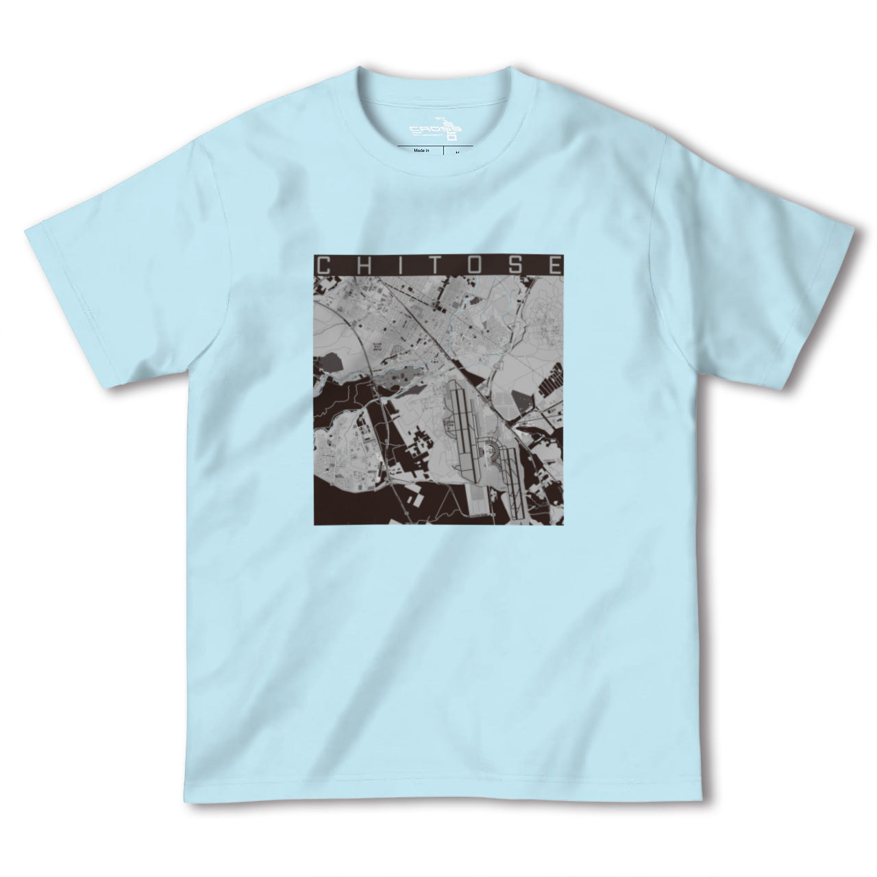【千歳(北海道)】地図柄ヘビーウェイトTシャツ