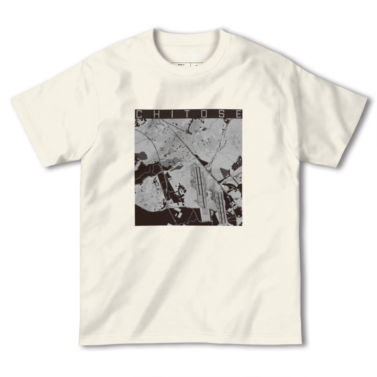【千歳(北海道)】地図柄ヘビーウェイトTシャツ
