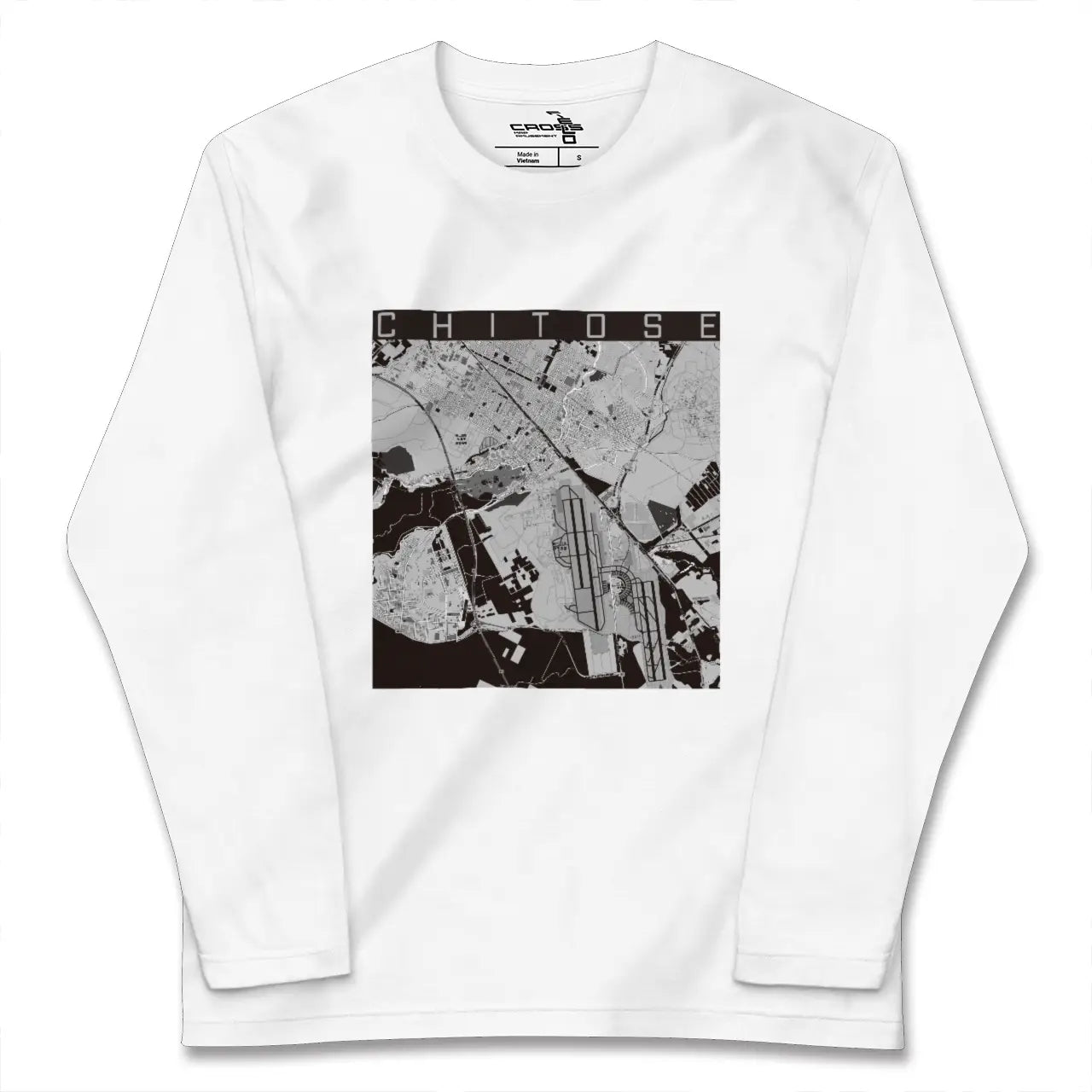 【千歳(北海道)】地図柄ロングスリーブTシャツ
