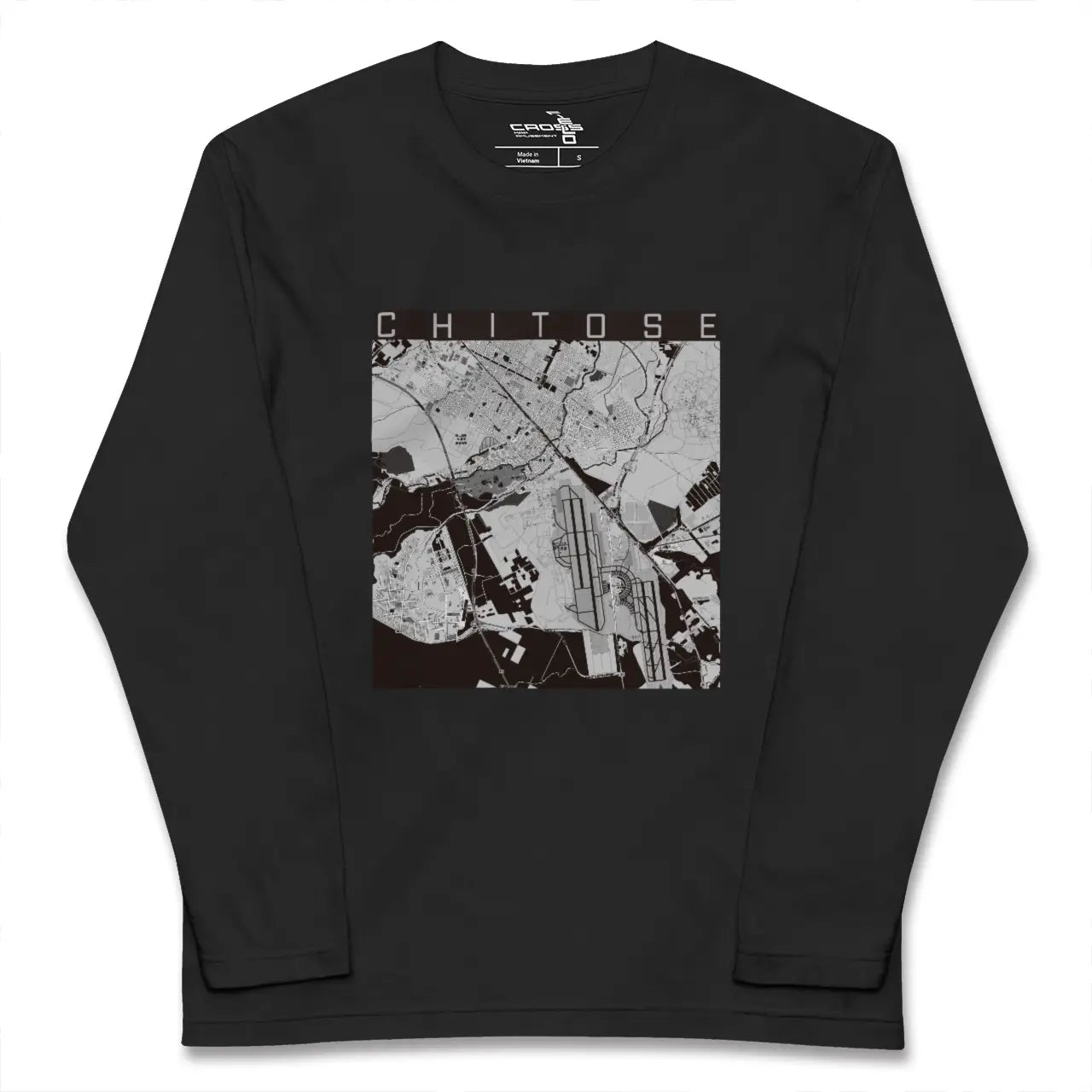 【千歳(北海道)】地図柄ロングスリーブTシャツ