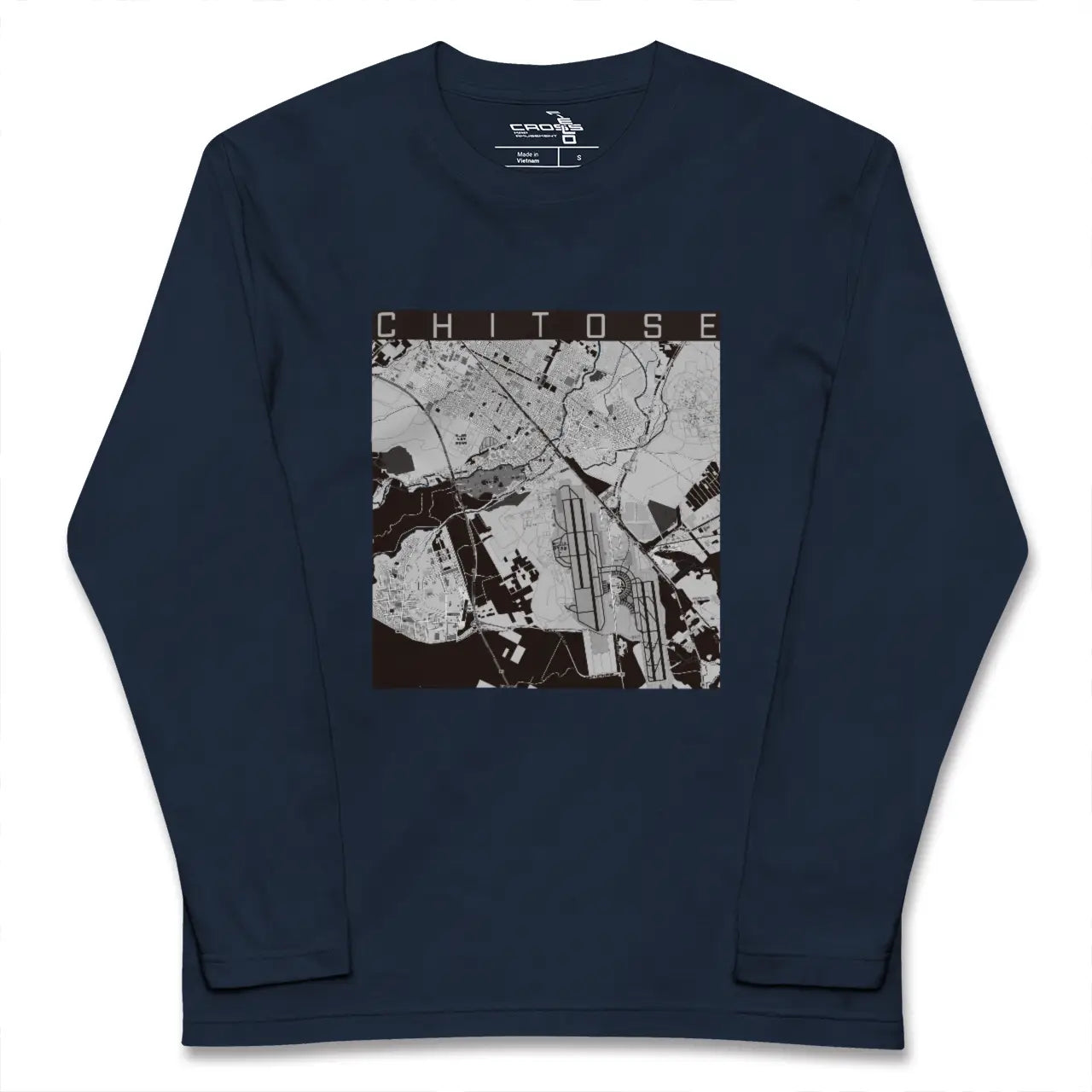 【千歳(北海道)】地図柄ロングスリーブTシャツ
