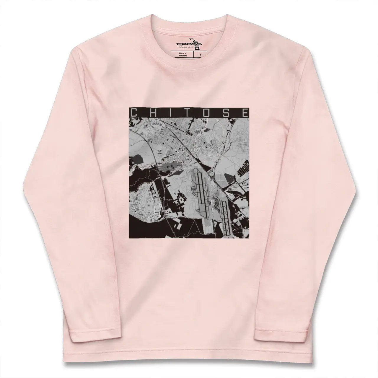 【千歳(北海道)】地図柄ロングスリーブTシャツ