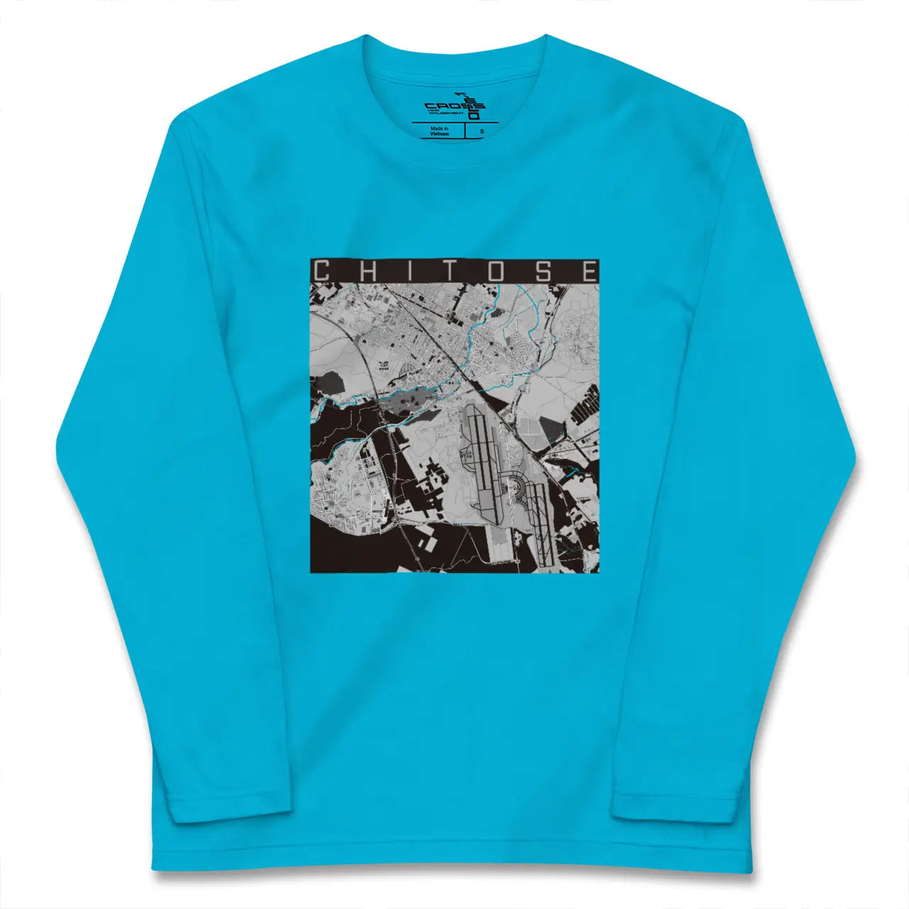 【千歳(北海道)】地図柄ロングスリーブTシャツ