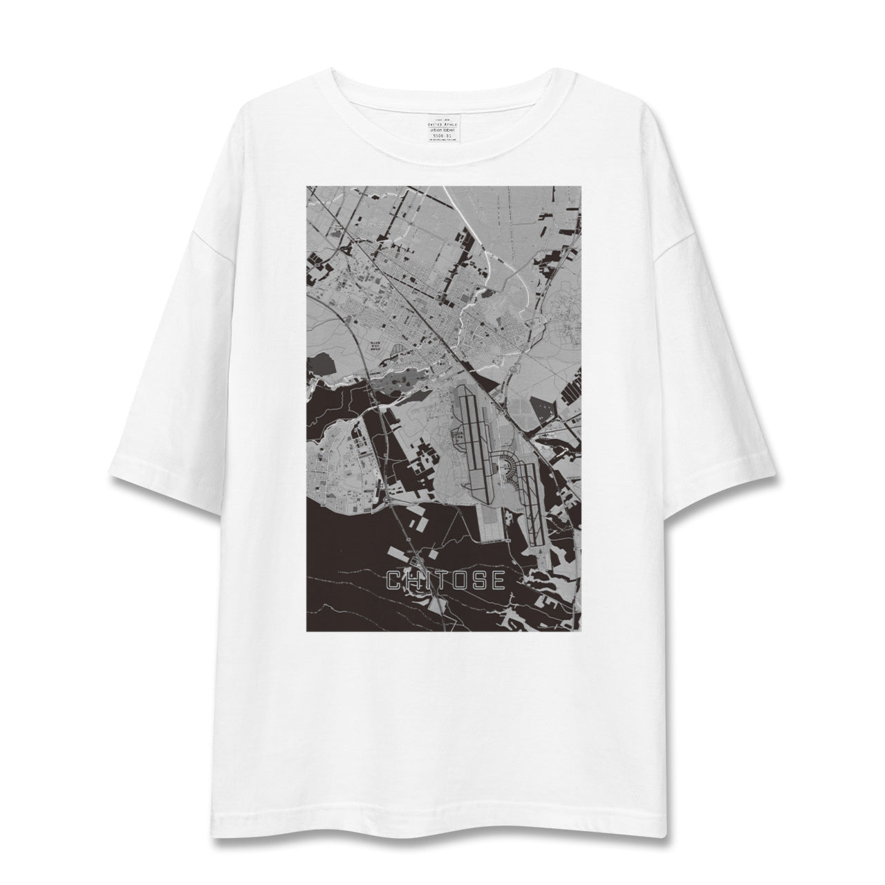 【千歳(北海道)】地図柄ビッグシルエットTシャツ
