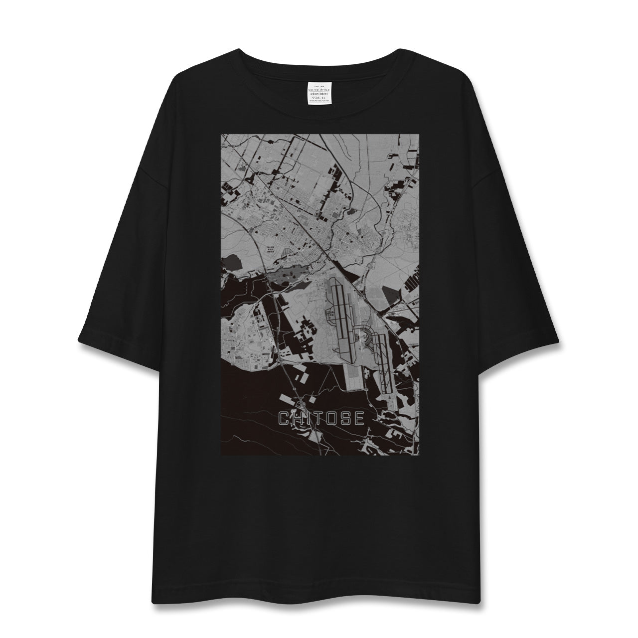 【千歳(北海道)】地図柄ビッグシルエットTシャツ