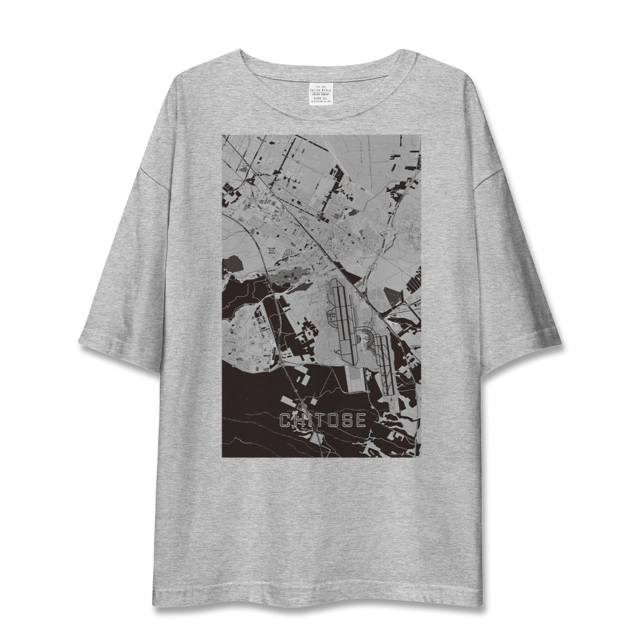 【千歳(北海道)】地図柄ビッグシルエットTシャツ