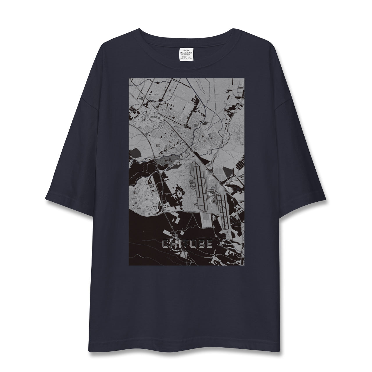 【千歳(北海道)】地図柄ビッグシルエットTシャツ