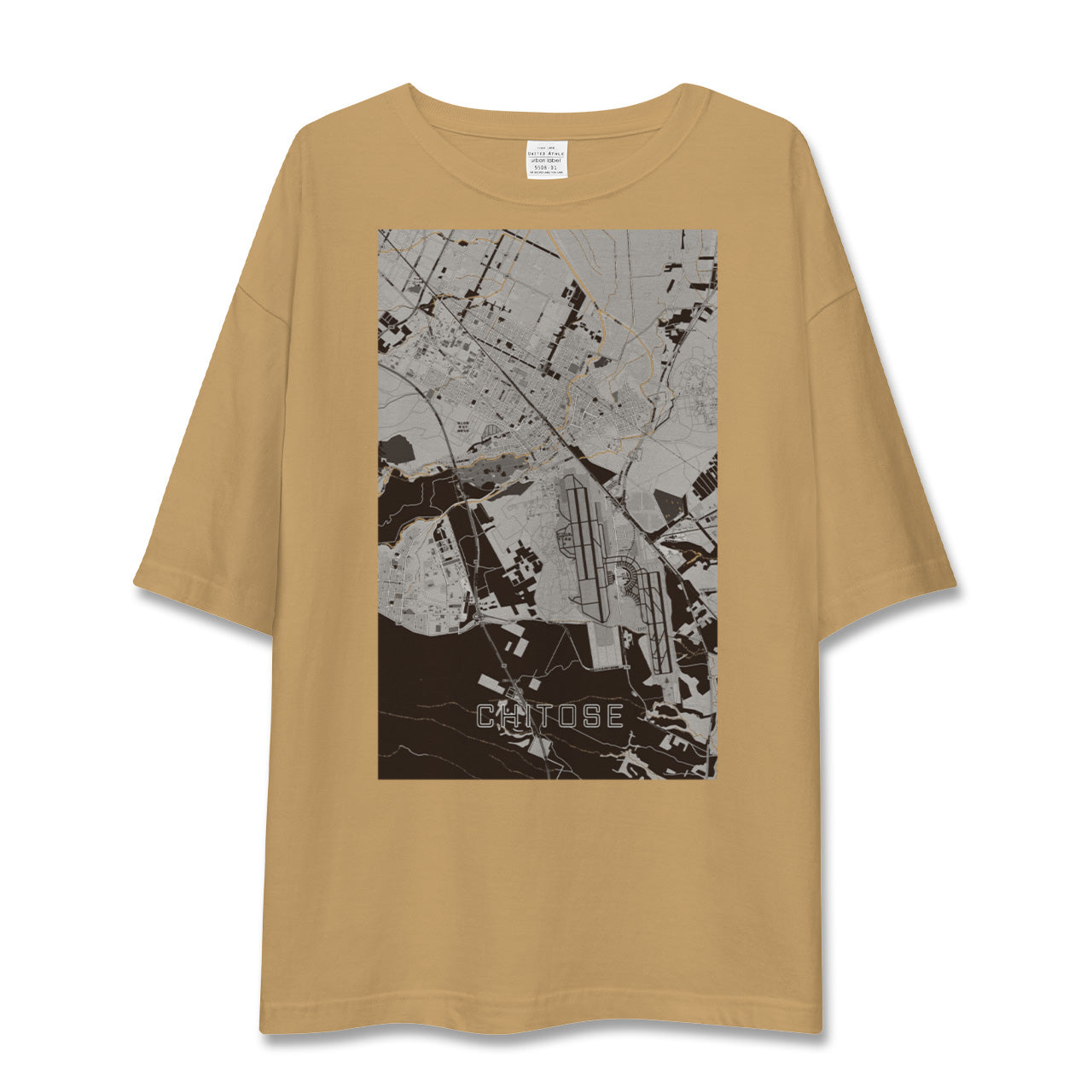 【千歳(北海道)】地図柄ビッグシルエットTシャツ