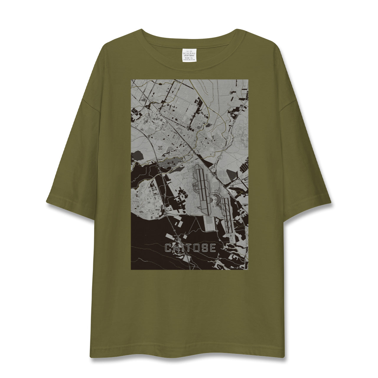 【千歳(北海道)】地図柄ビッグシルエットTシャツ