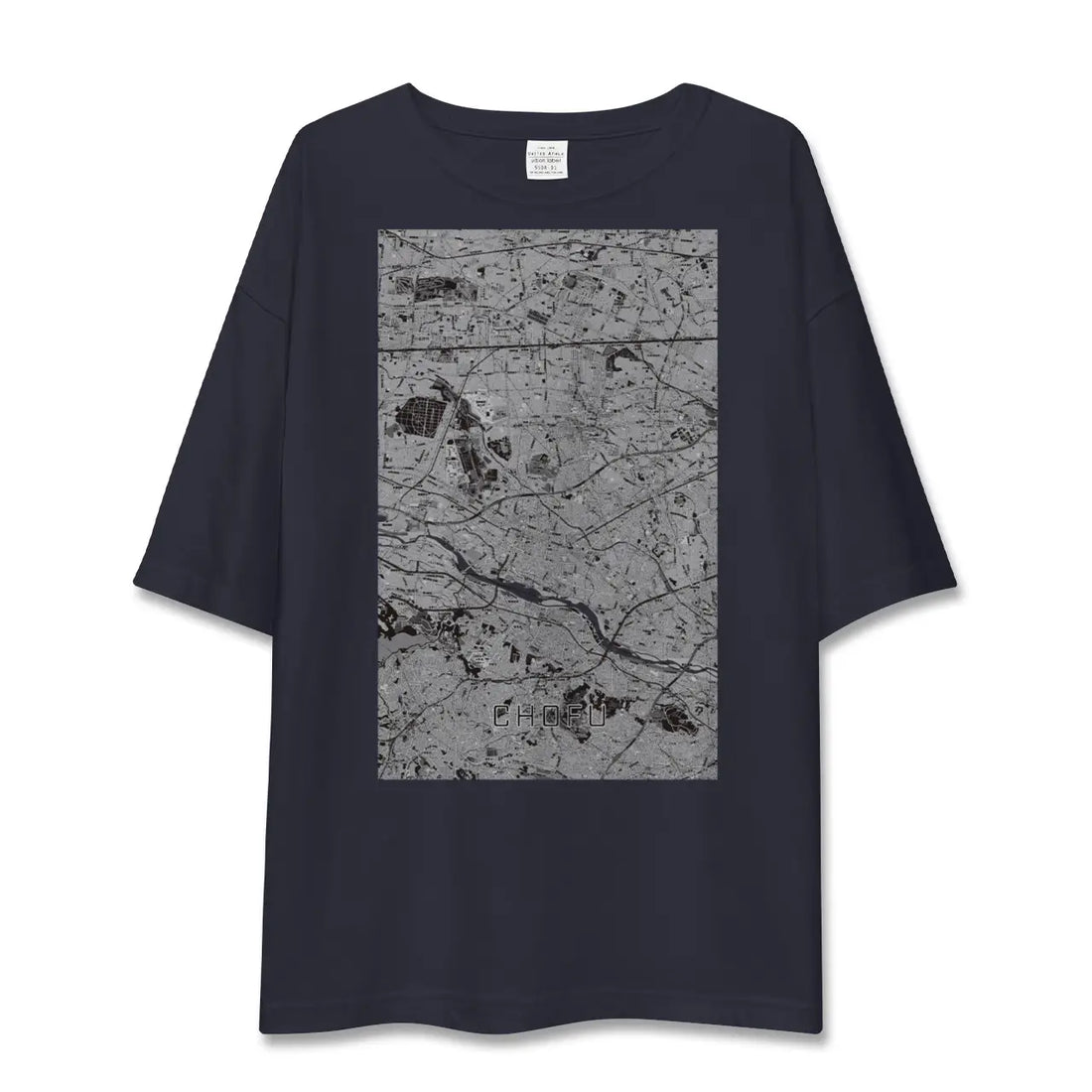 【調布2(東京都)】地図柄ビッグシルエットTシャツ