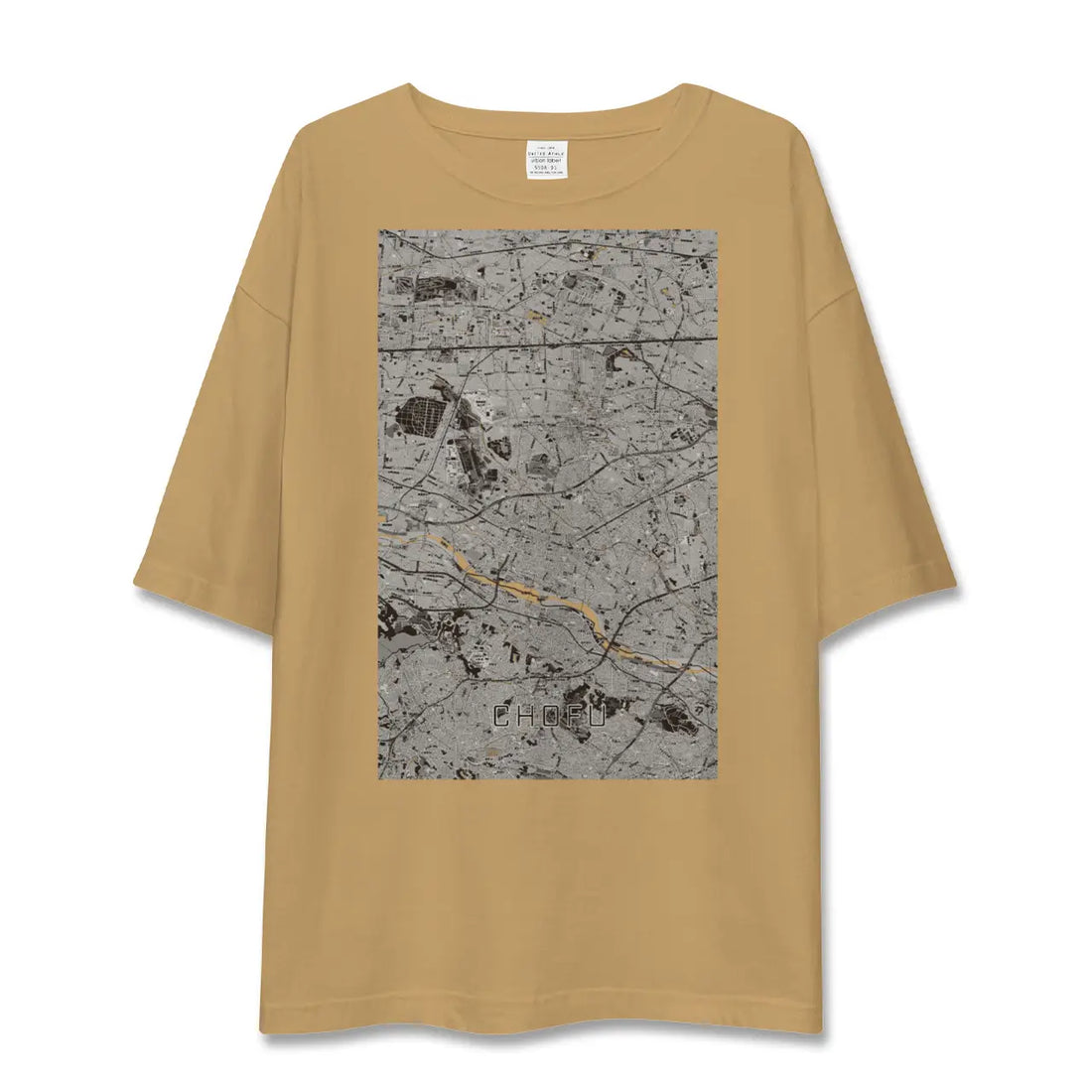 【調布2(東京都)】地図柄ビッグシルエットTシャツ
