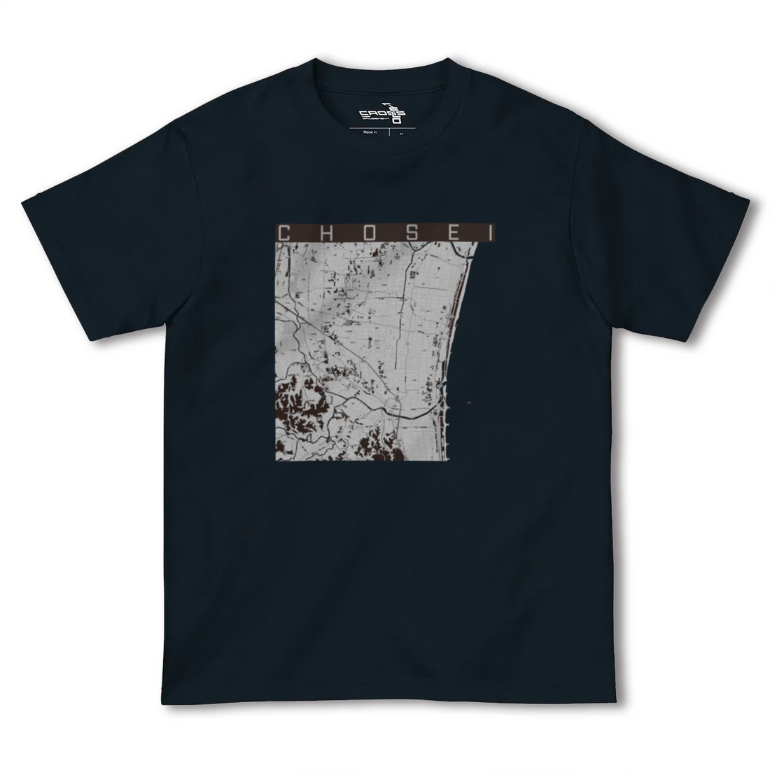 【長生(千葉県)】地図柄ヘビーウェイトTシャツ