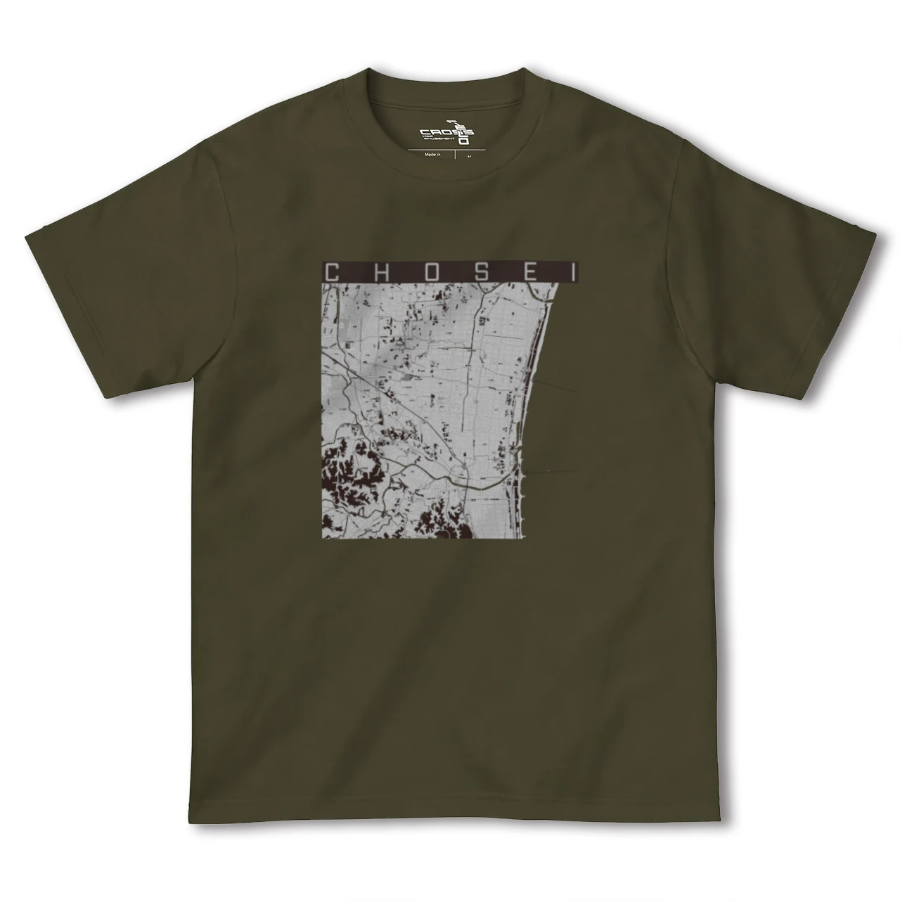 【長生(千葉県)】地図柄ヘビーウェイトTシャツ