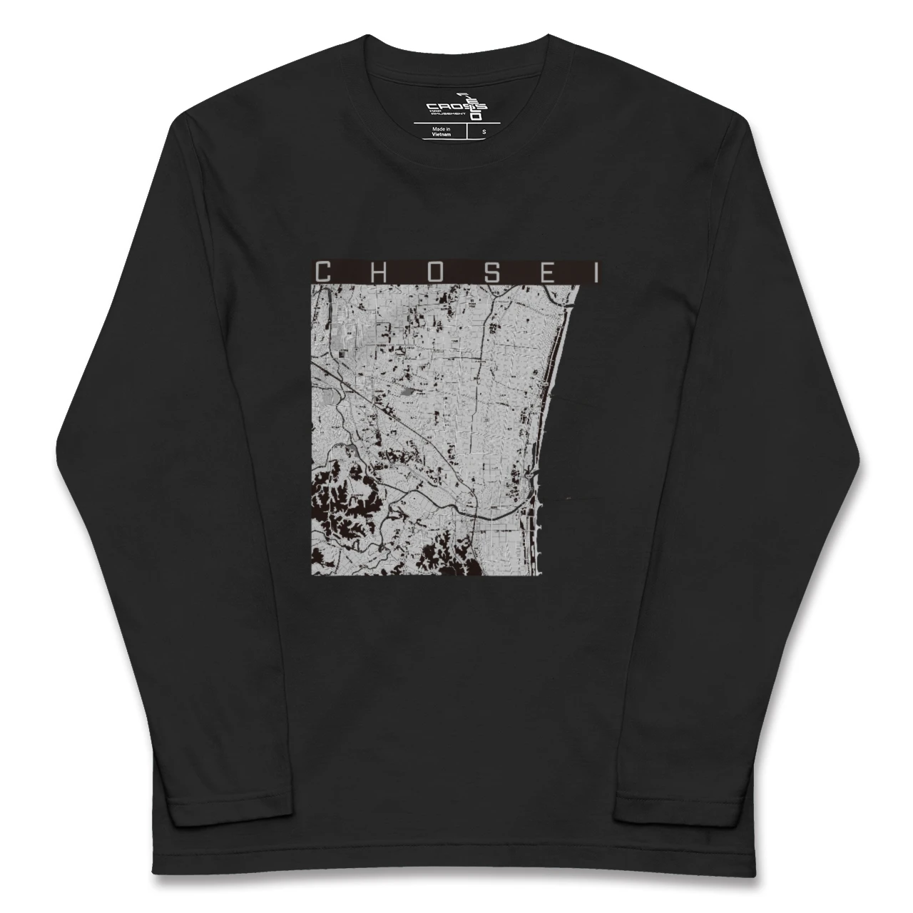 【長生(千葉県)】地図柄ロングスリーブTシャツ