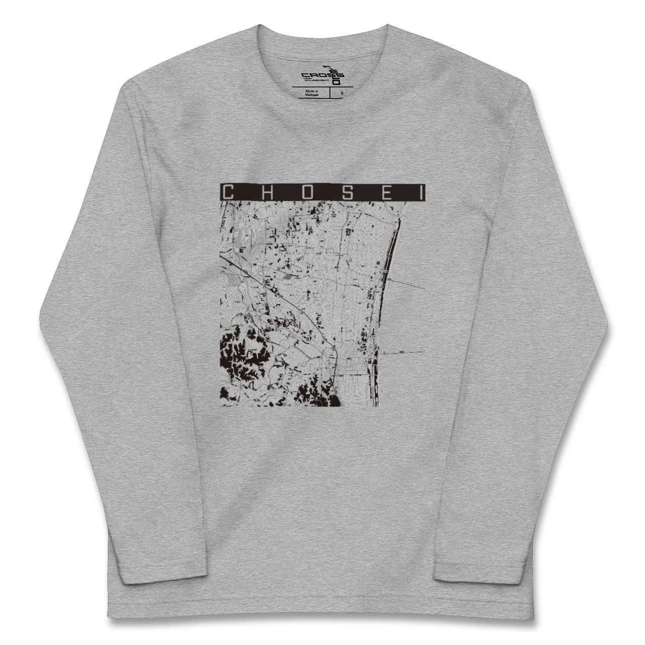 【長生(千葉県)】地図柄ロングスリーブTシャツ